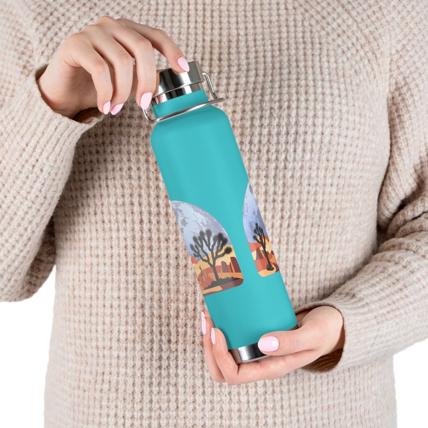 Desert Vibes - Copper Vacuum Insulated Bottle, 22oz