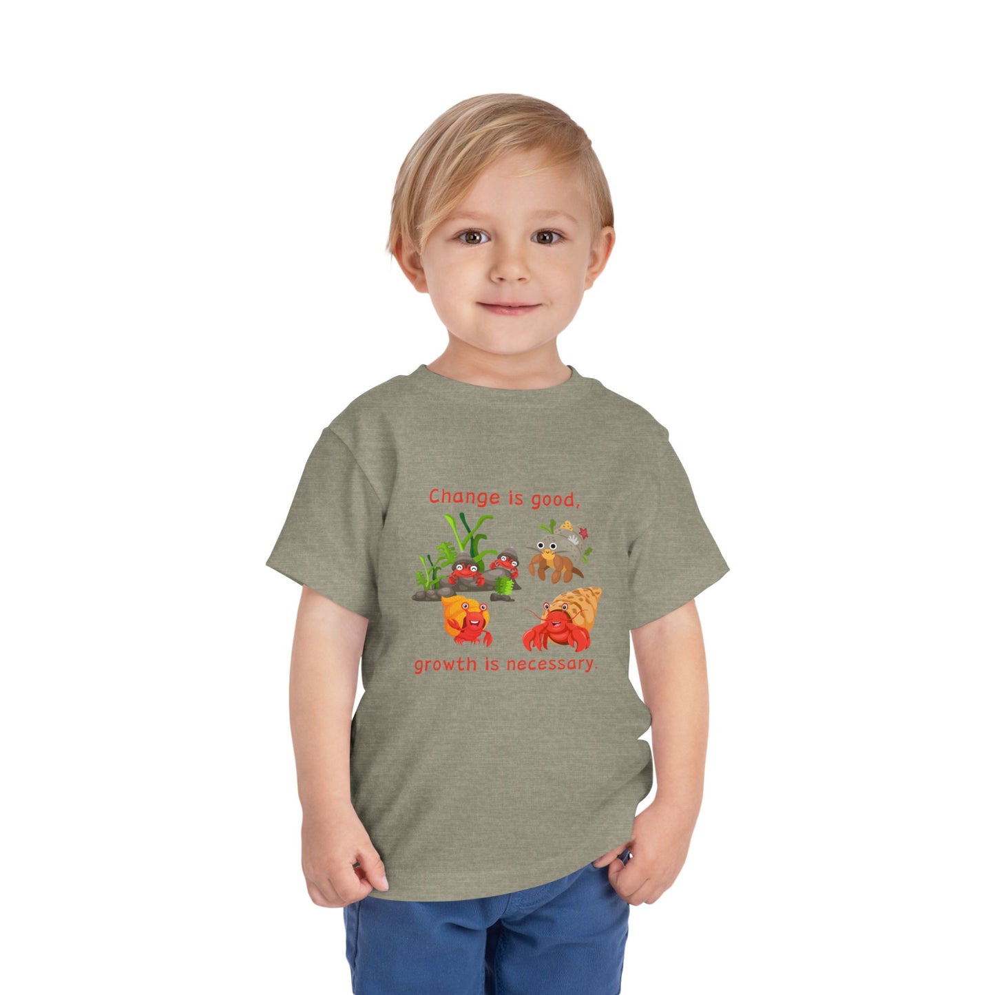 Growth - Toddler Short Sleeve Tee - Cute Crab Design