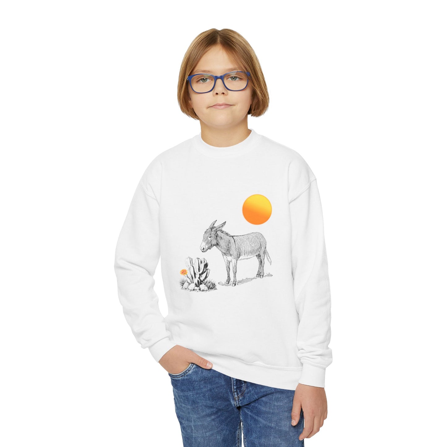 Desert Donkey - Youth Crewneck Sweatshirt