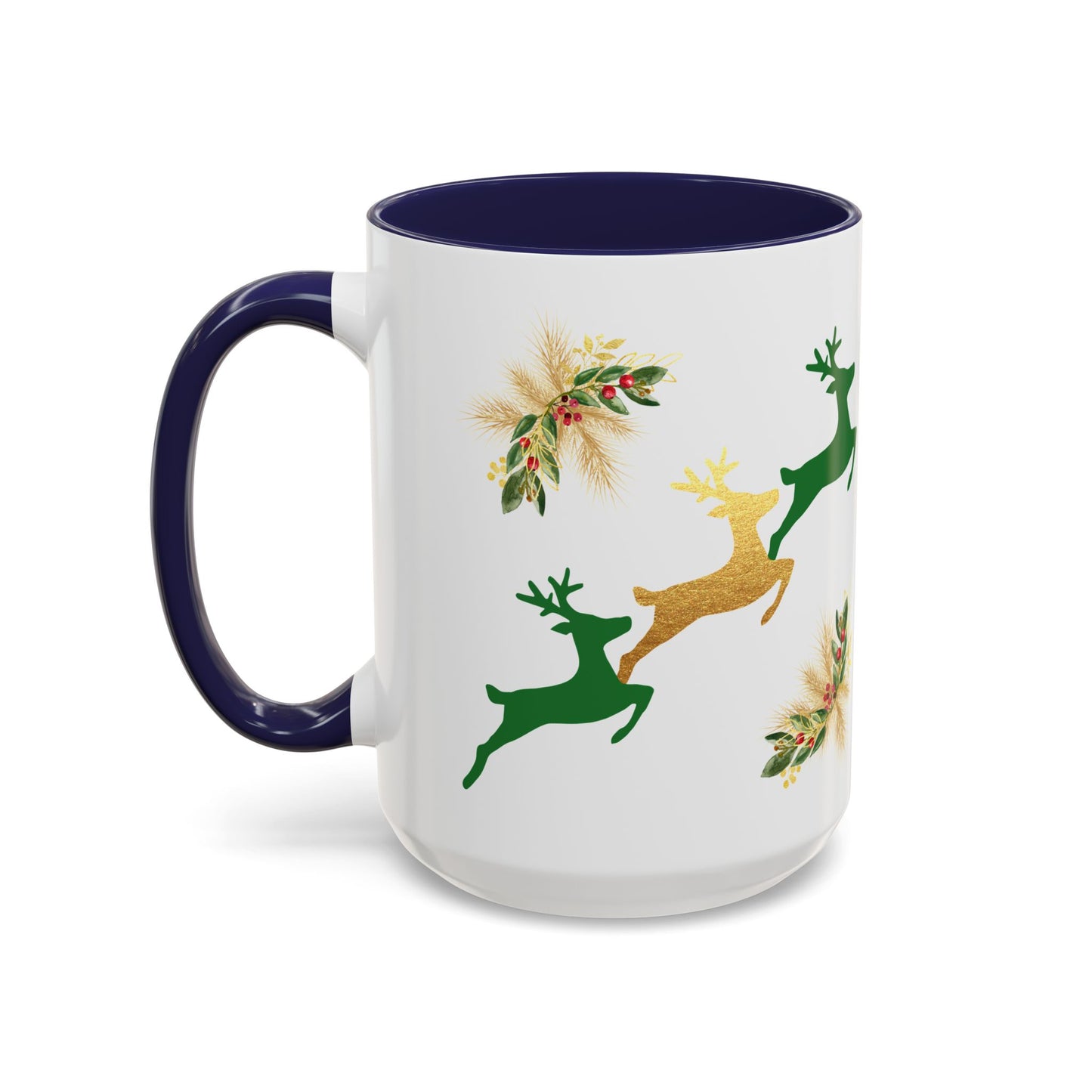 Reindeer Fun - Accent Coffee Mug (11, 15oz)