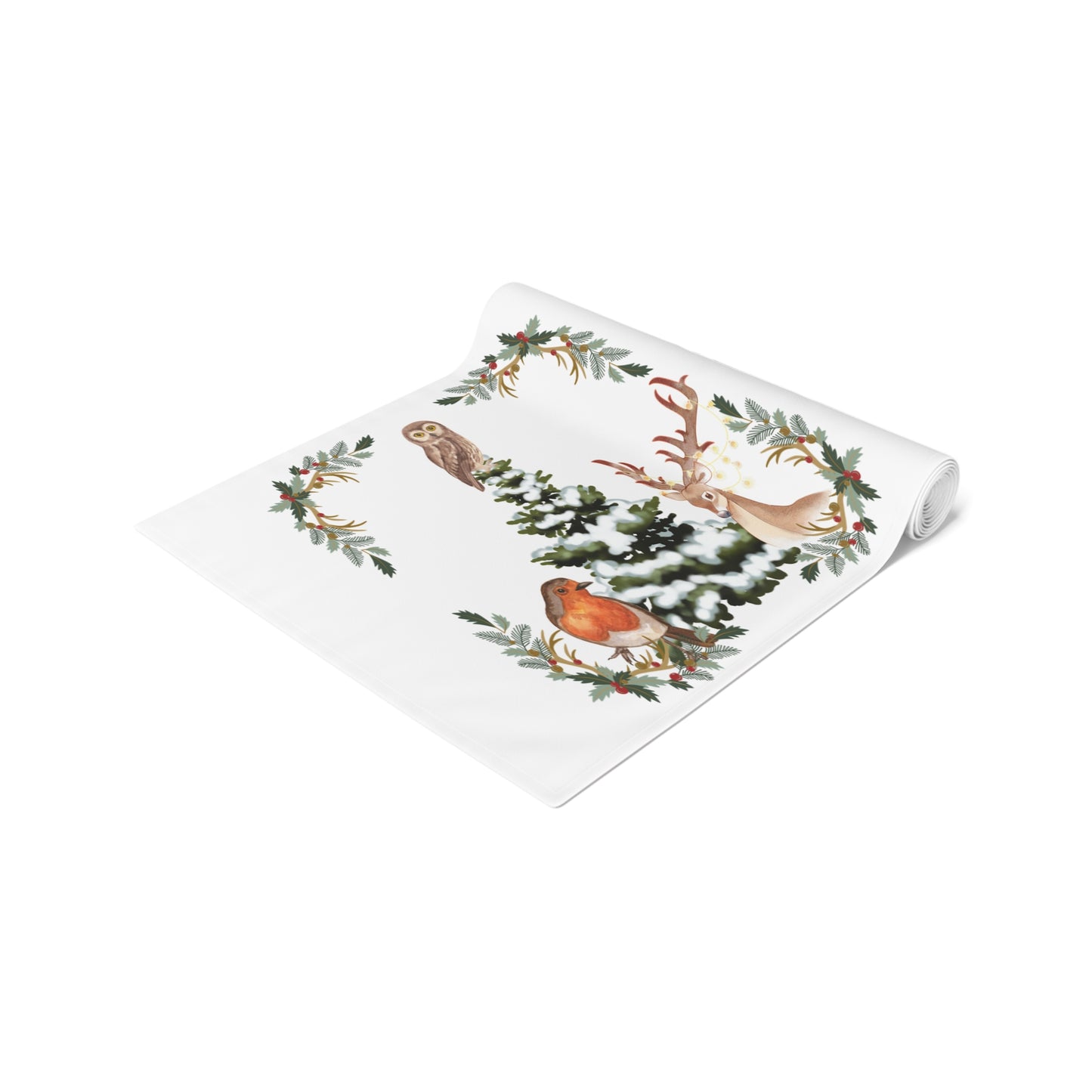 Winter Tree White - Table Runner (Cotton, Poly)