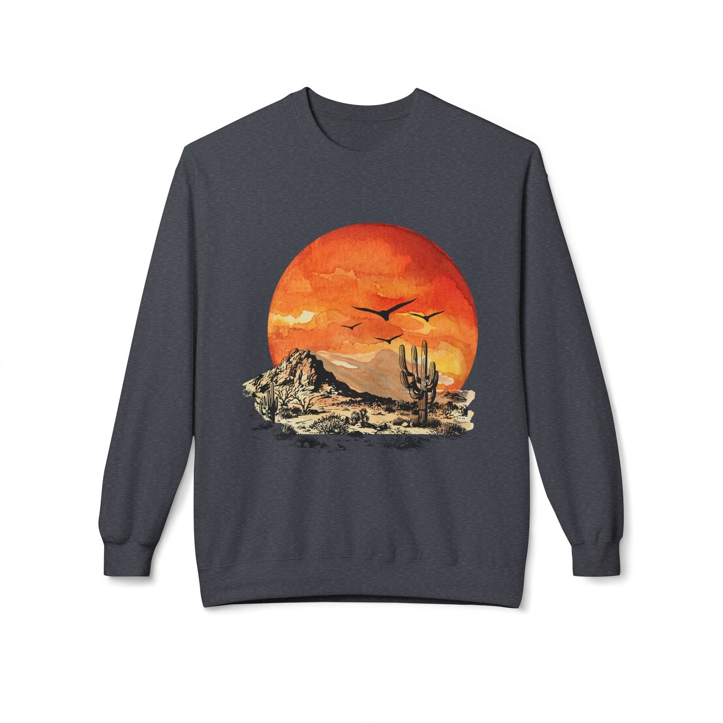 Desert Sun - Adult Unisex Sweatshirt - Bright Watercolor Print