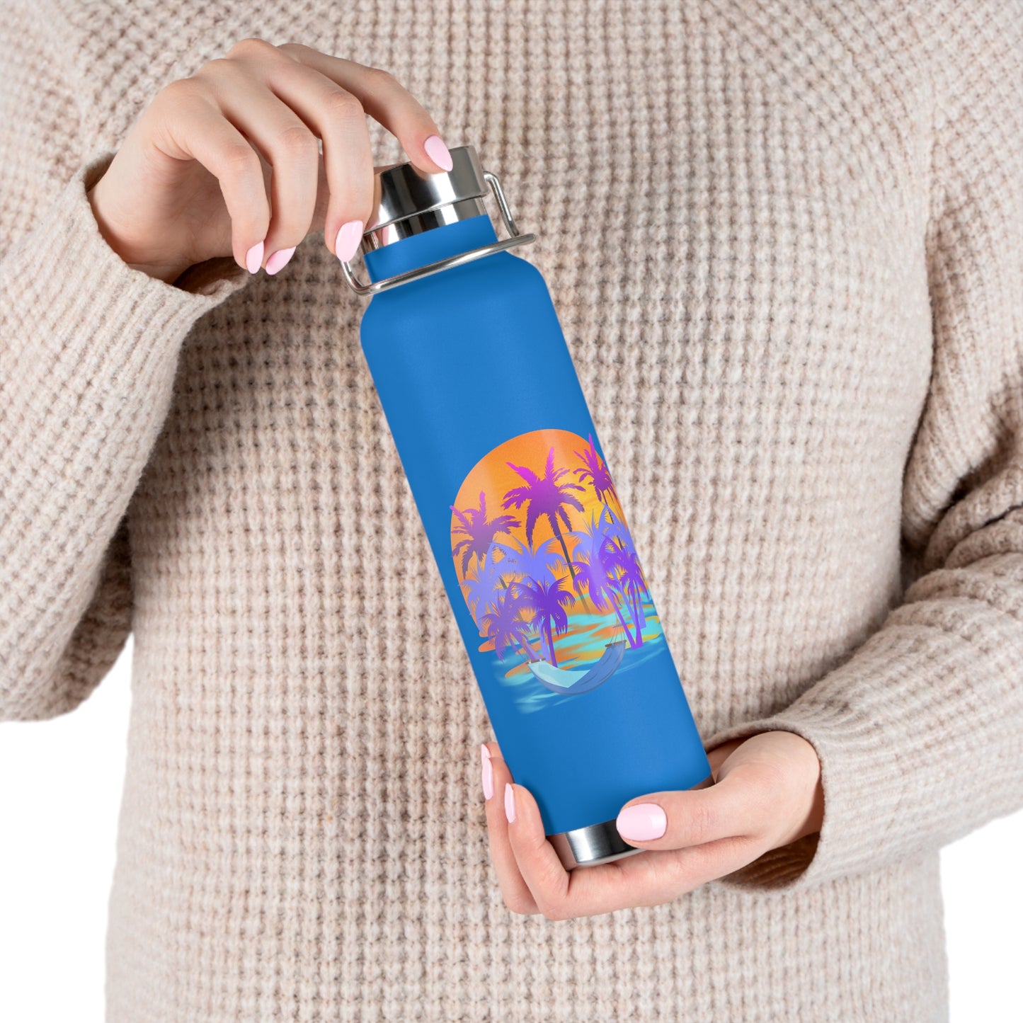 Tropical Paradise - Copper Vacuum Insulated Bottle, 22oz