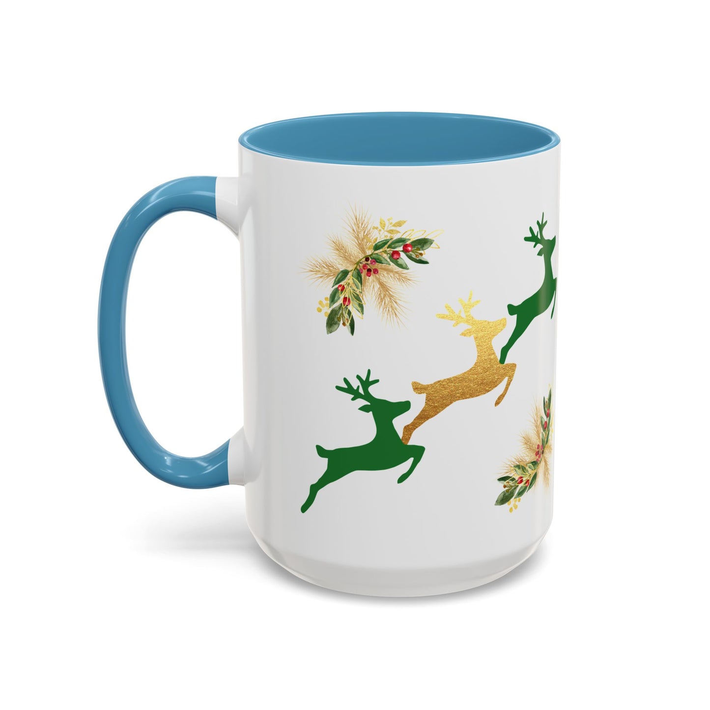 Reindeer Fun - Accent Coffee Mug (11, 15oz)