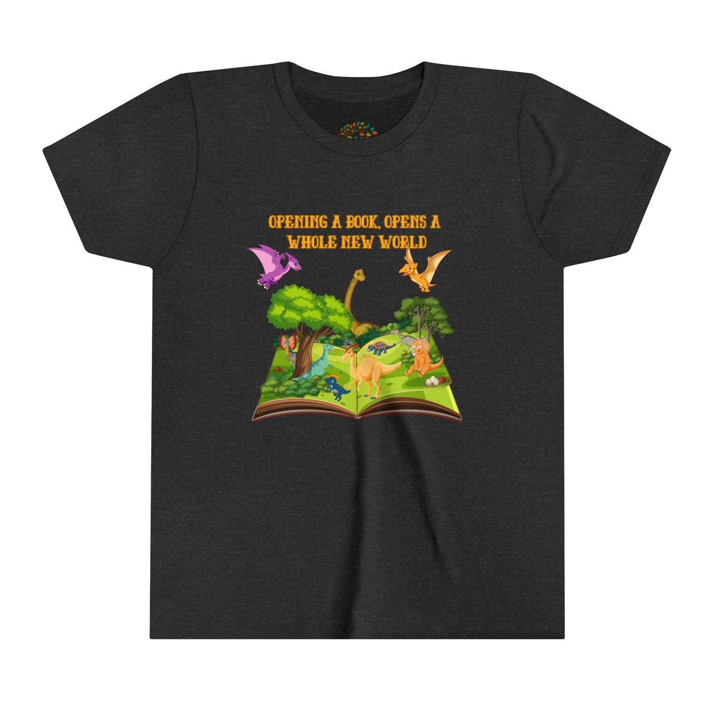 Dinosaur Book Adventure Youth Tee - Discovery Awaits