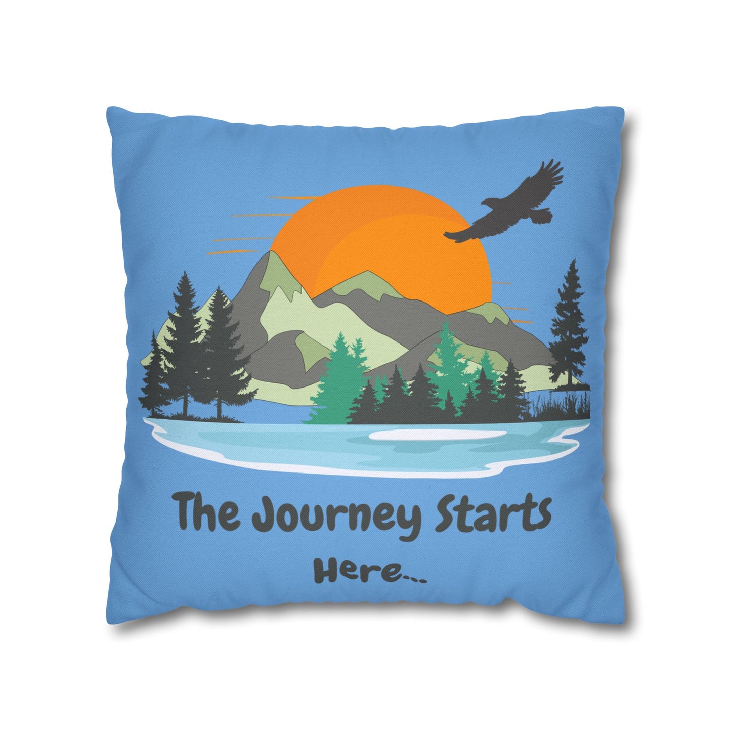 Journey Starts Here - Square Pillowcase - various sizes