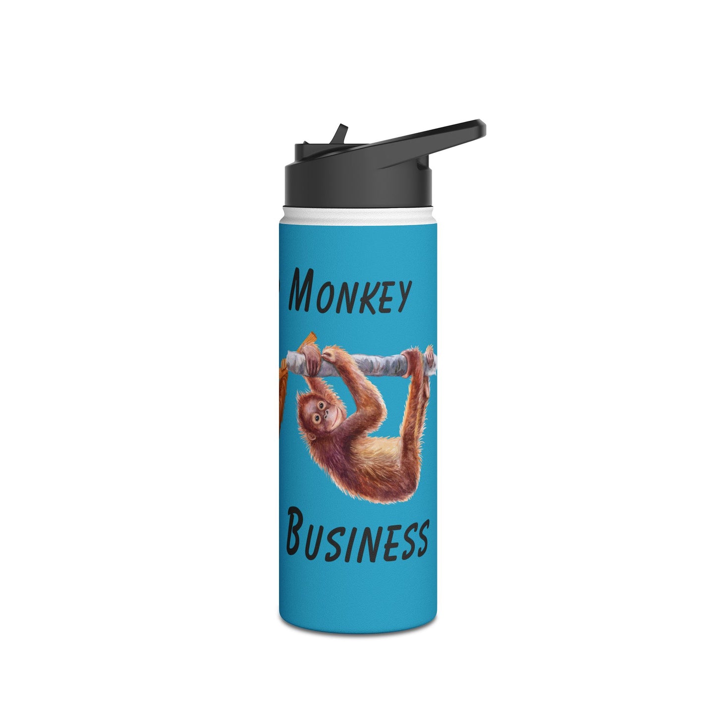 Mind Your Monkey Business - Kids Stainless Steel Water Bottle