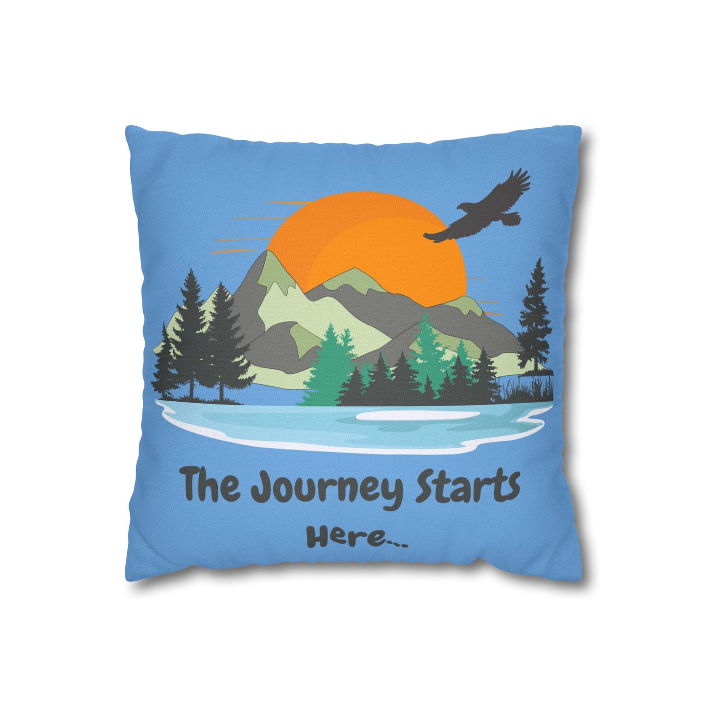 Journey Starts Here - Square Pillowcase - various sizes