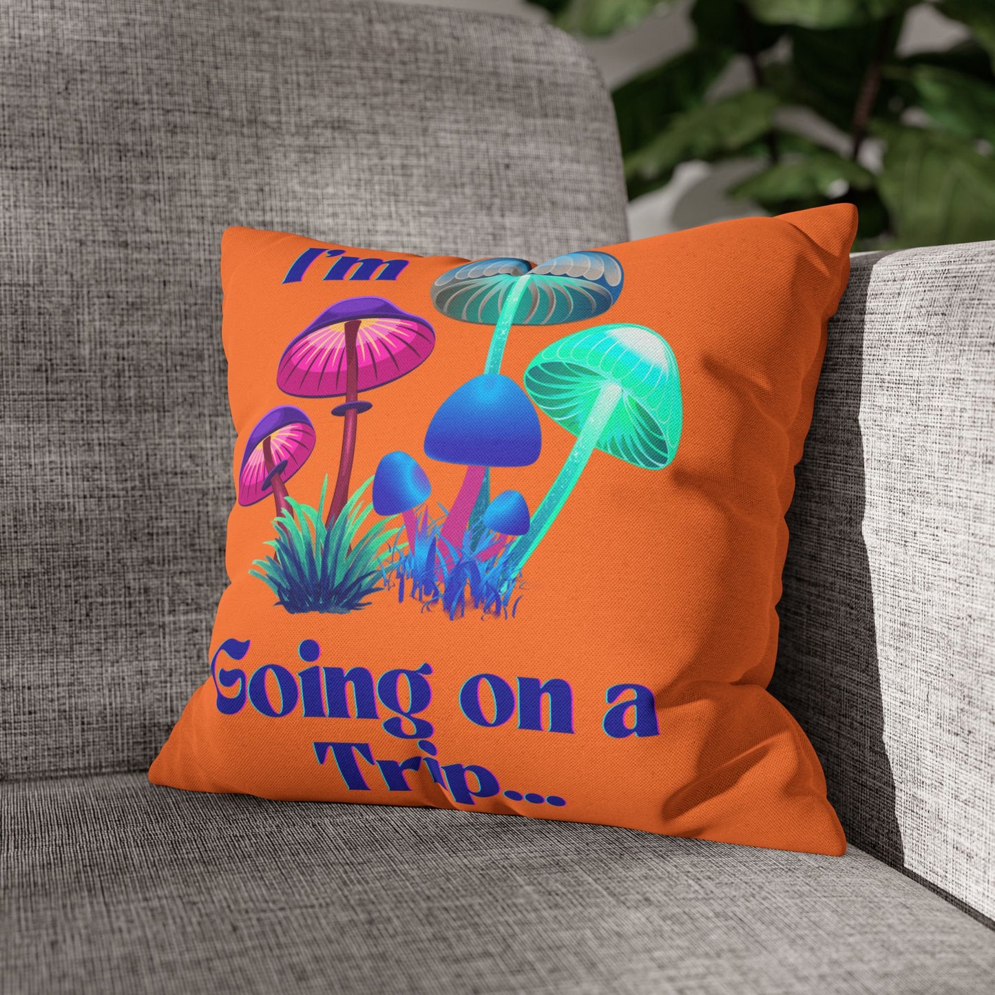 Going on a Trip - Accent Square Pillowcase - Various Sizes