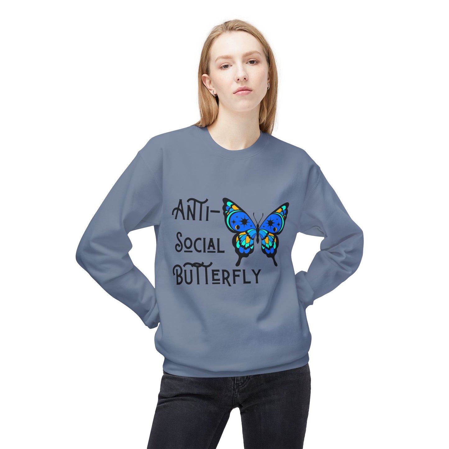 Anti-social - Adult Crewneck Sweatshirt