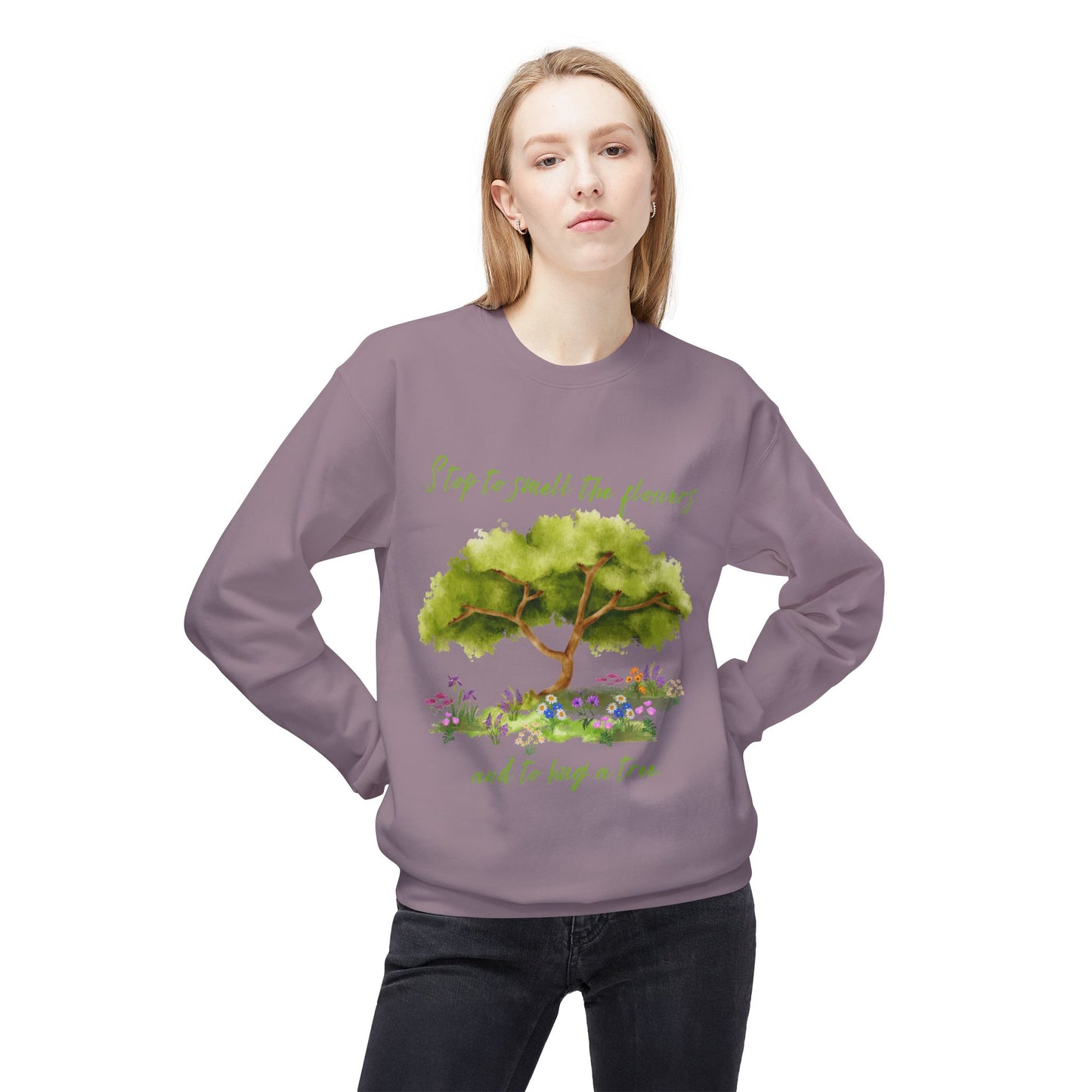 Hug A Tree - Adult Unisex Crewneck Sweatshirt