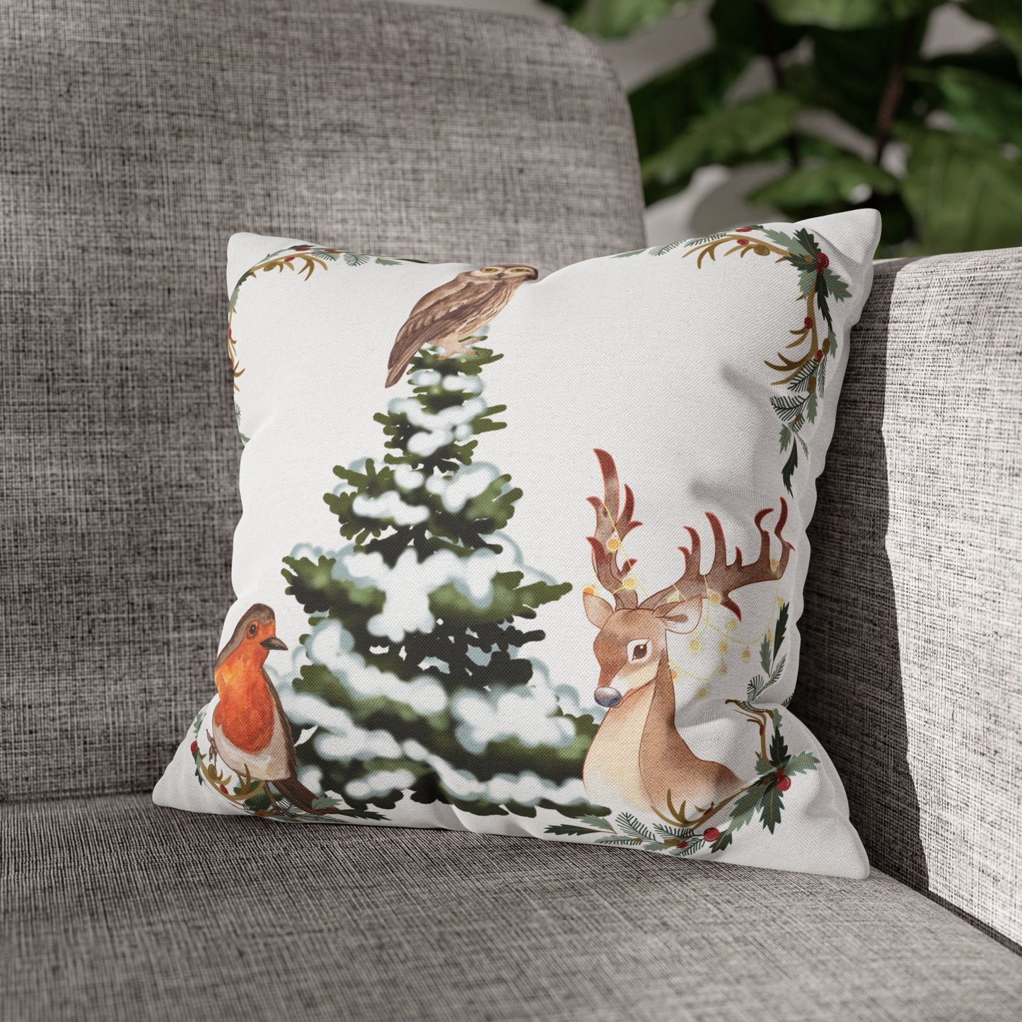 Winter Tree White - Square Pillowcase - Various Sizes