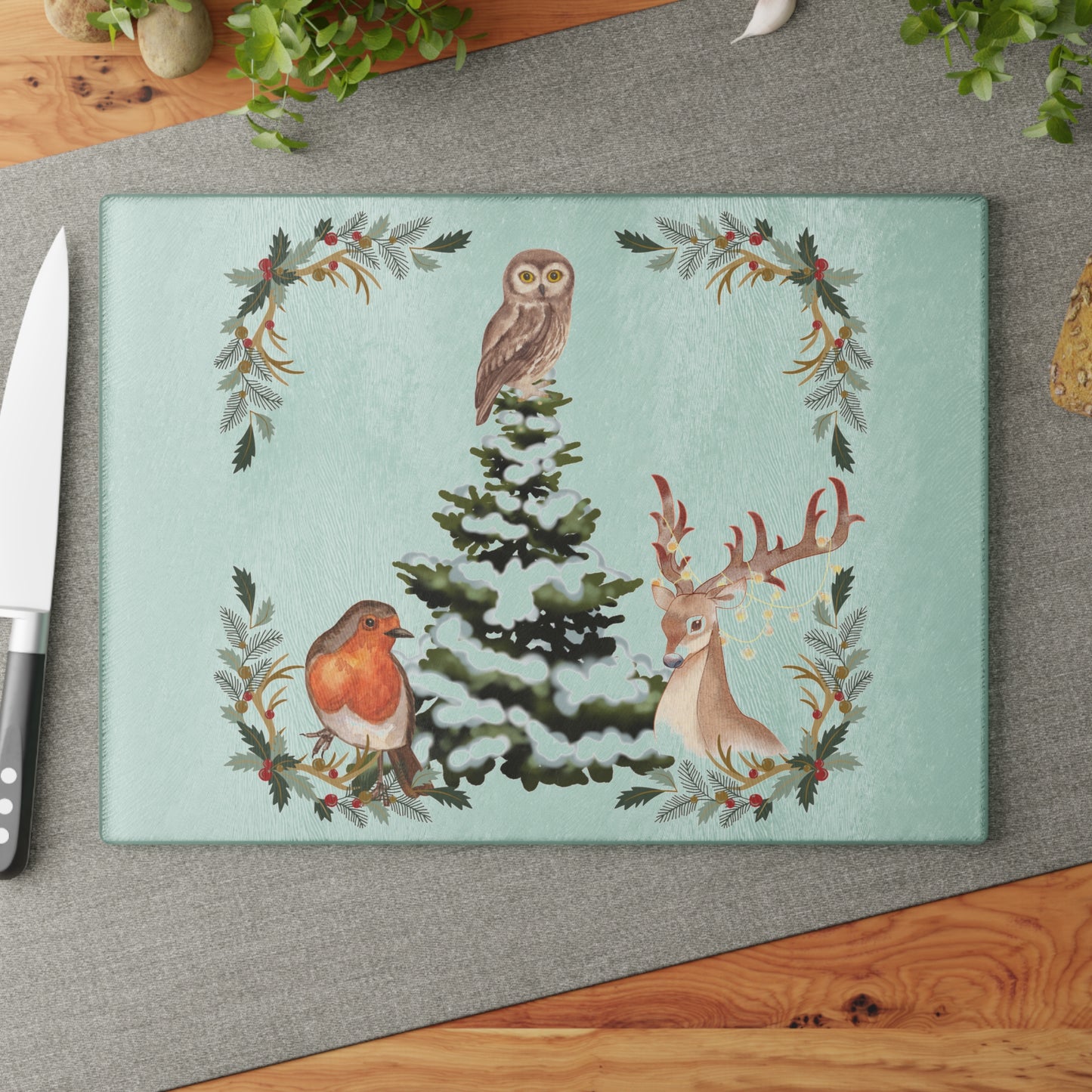 Winter Tree - Glass Cutting Board