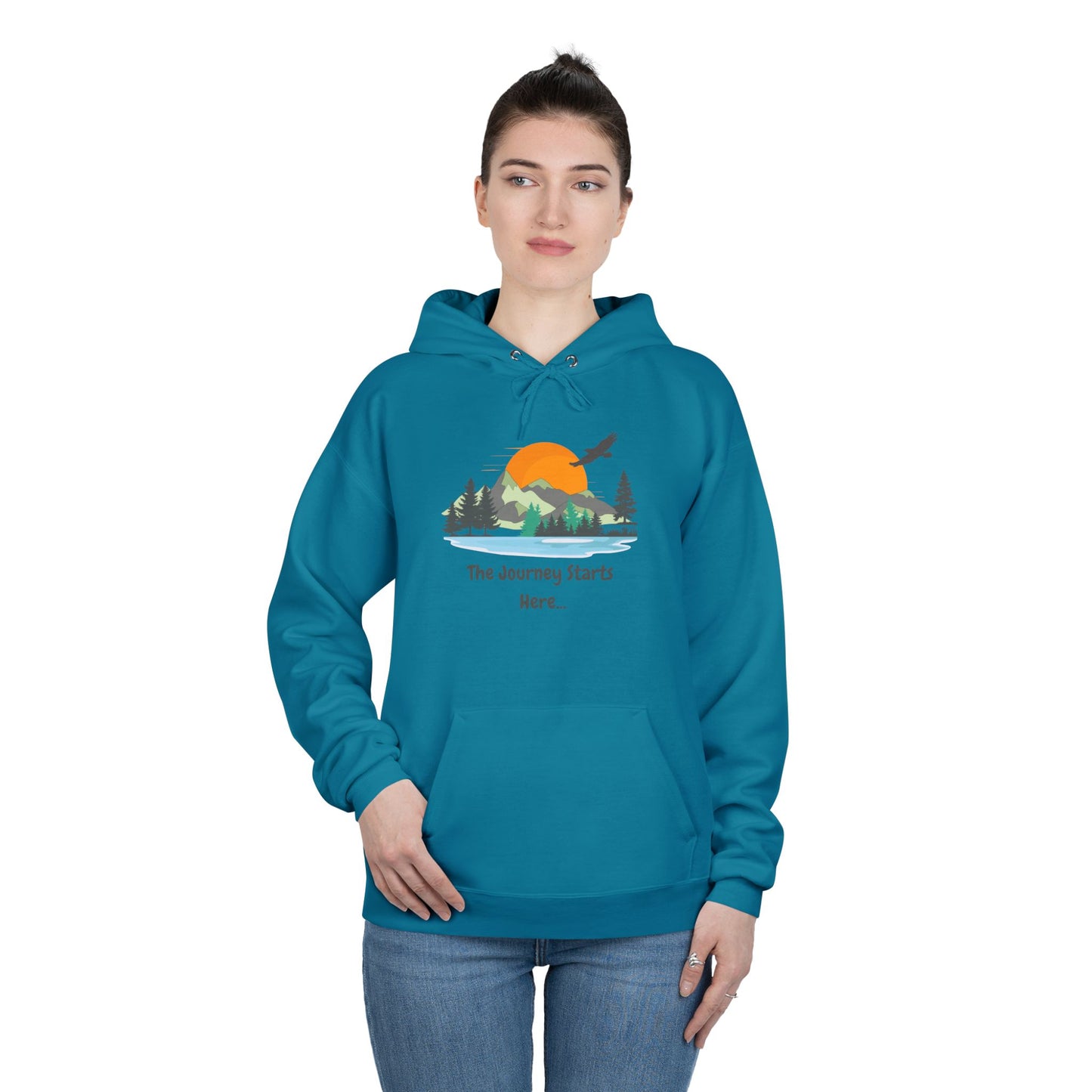 Journey Starts Here - Adult Unisex EcoSmart® Pullover Hoodie Sweatshirt