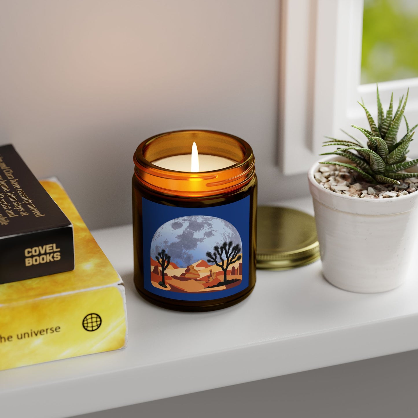 Desert-themed With Joshua Tree - Scented Coconut Apricot Candles (4oz, 9oz)