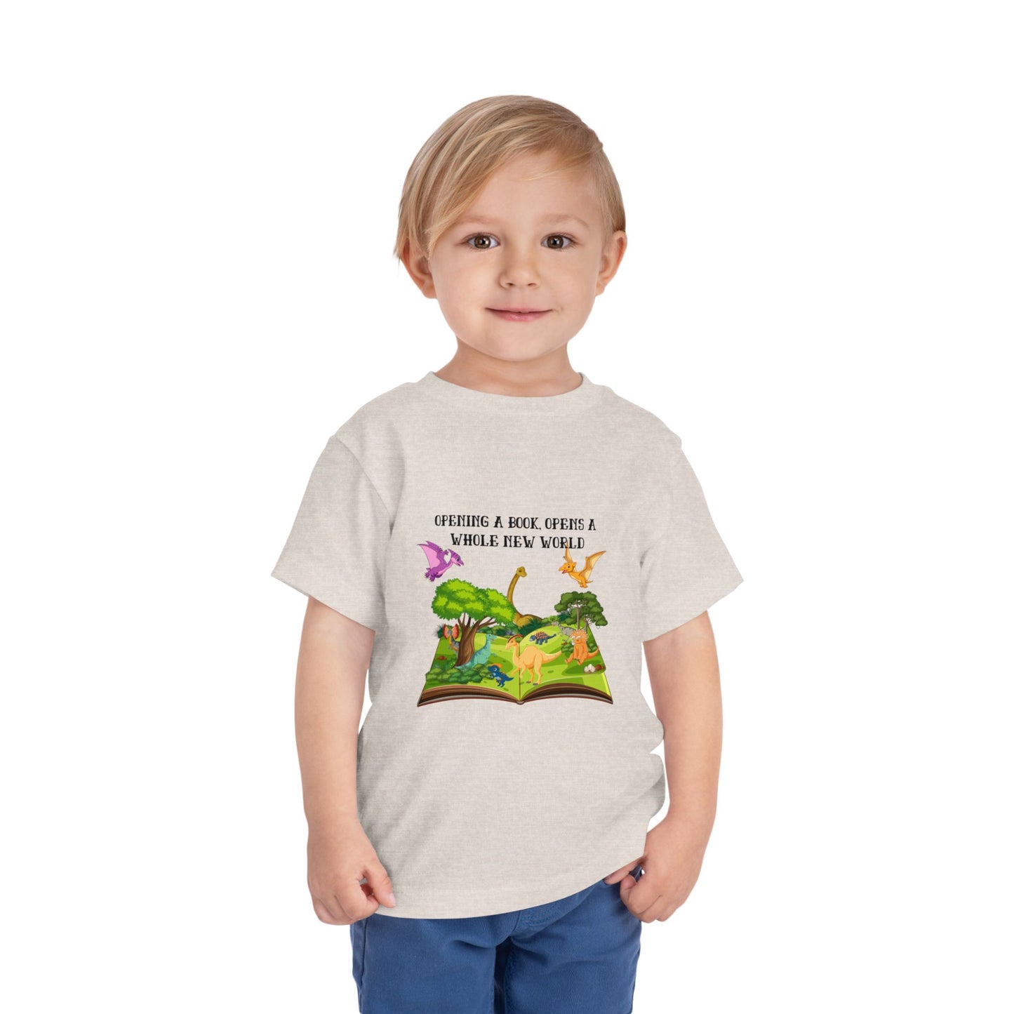 Dinosaur Book Adventure - Toddler Short Sleeve Tee - Discovery Awaits