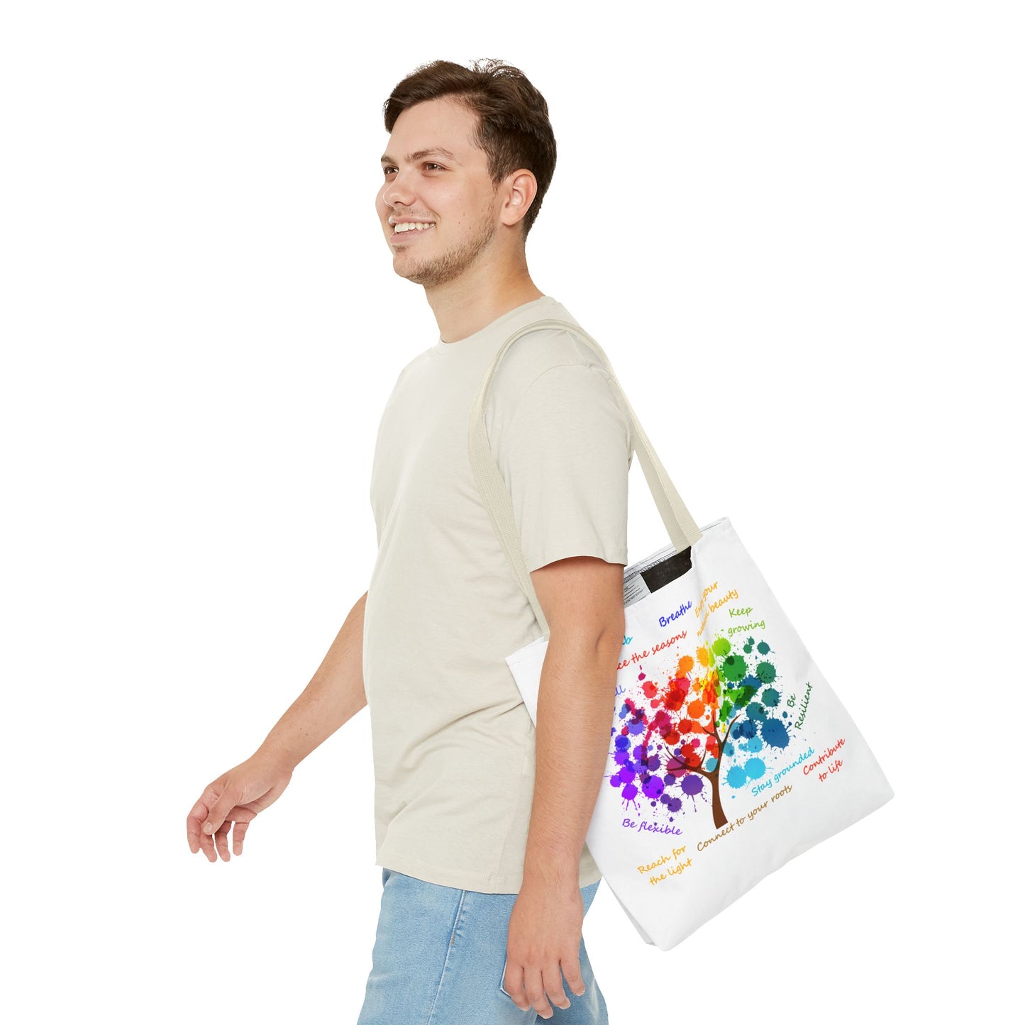 Tree of Life White - Tote Bag (AOP)