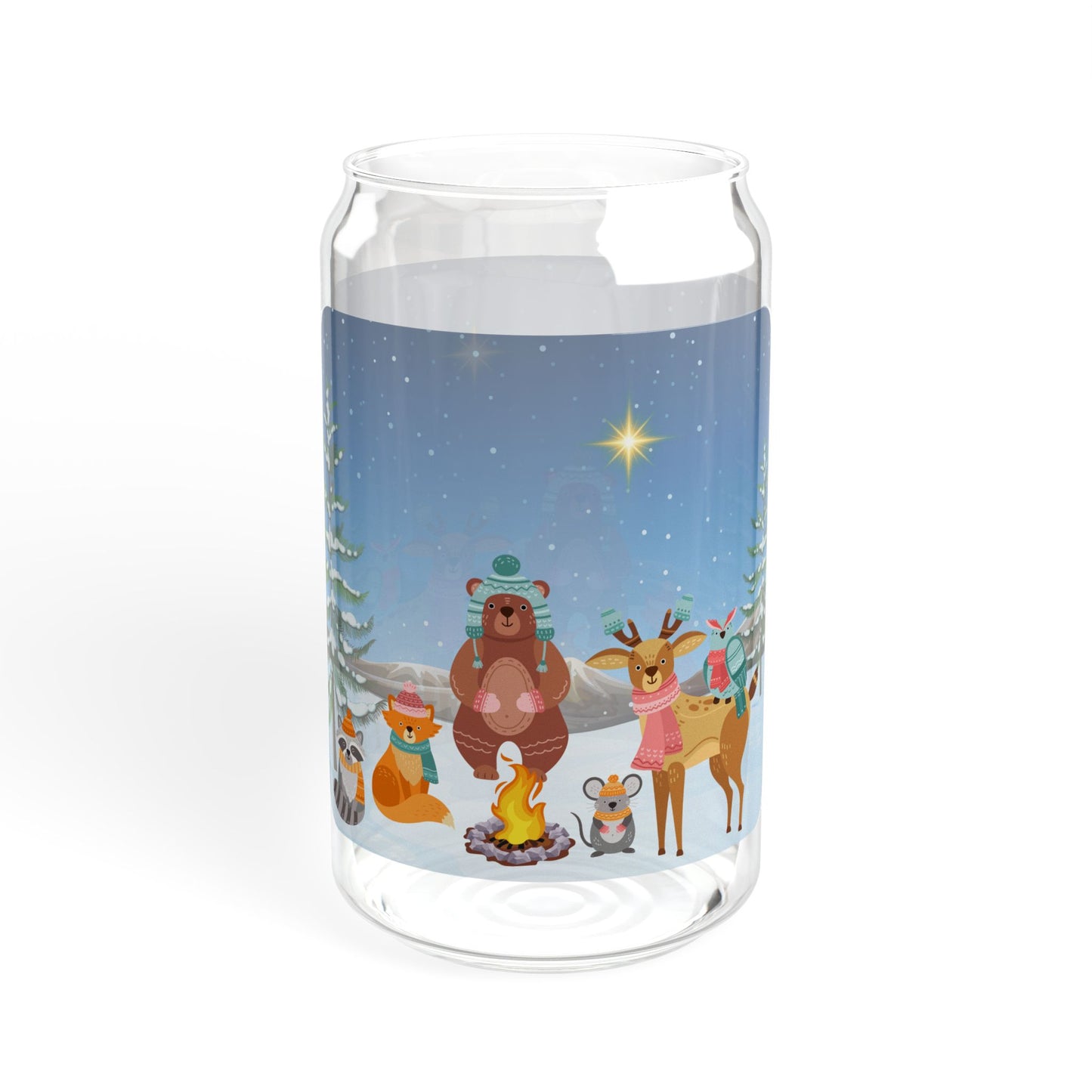 Winter Animal Party - Sipper Glass, 16oz