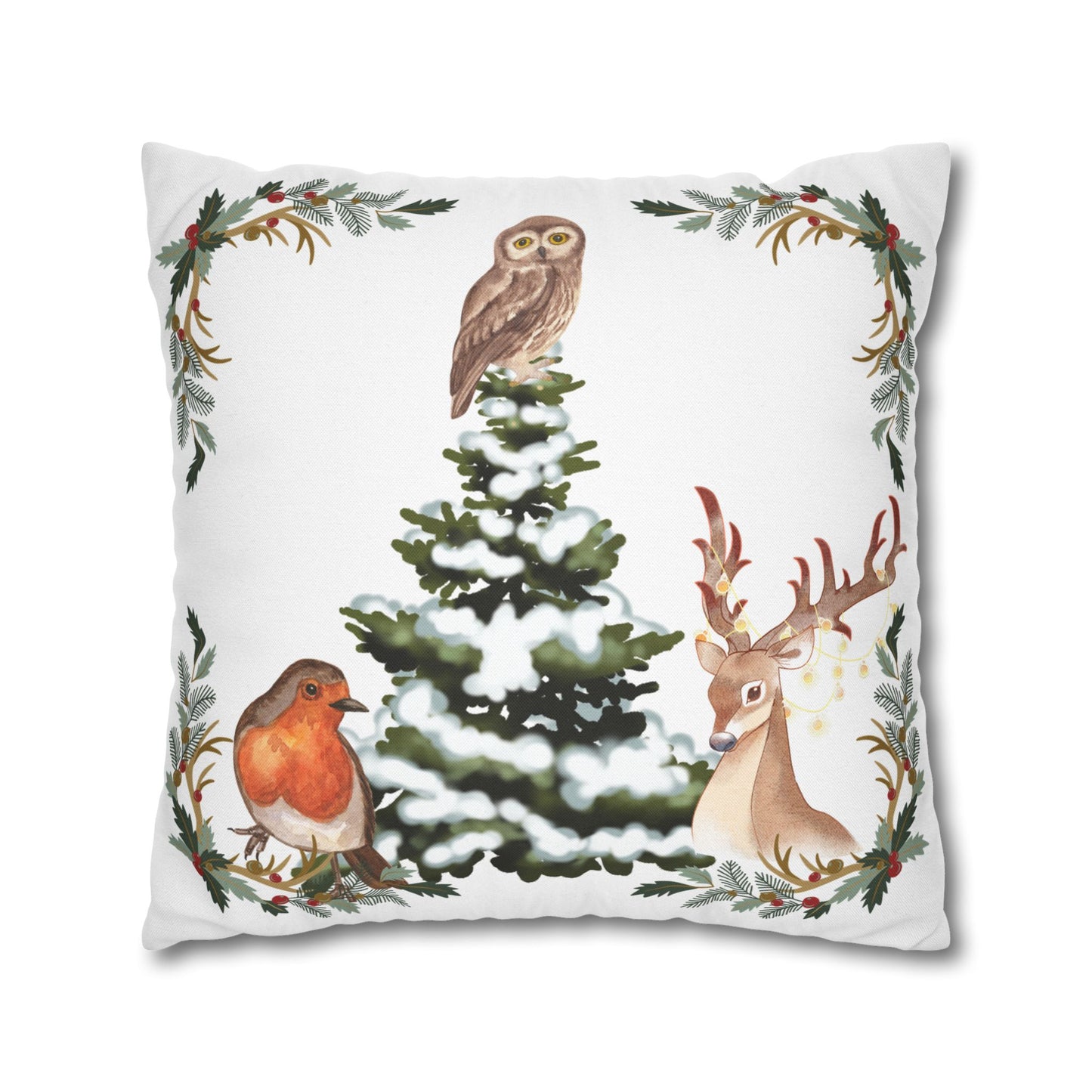 Winter Tree White - Square Pillowcase - Various Sizes