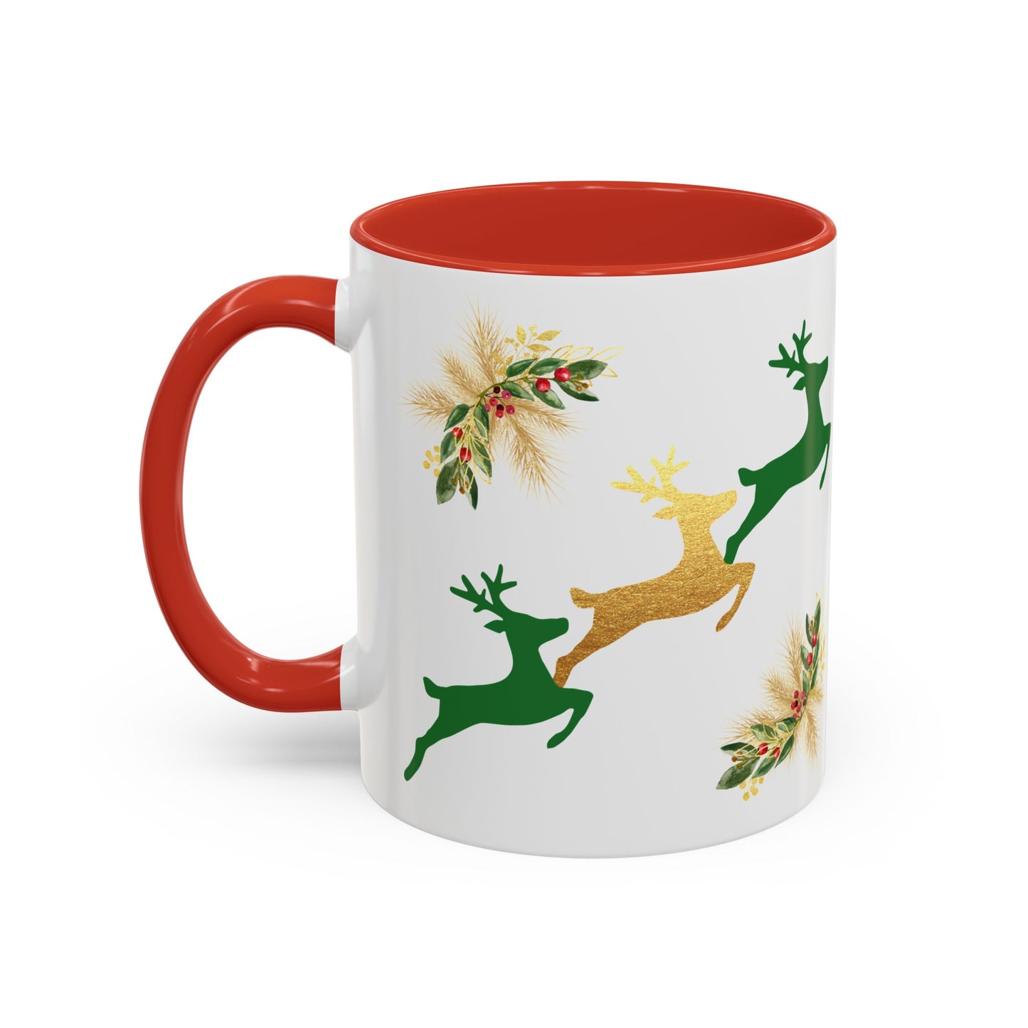 Reindeer Fun - Accent Coffee Mug (11, 15oz)