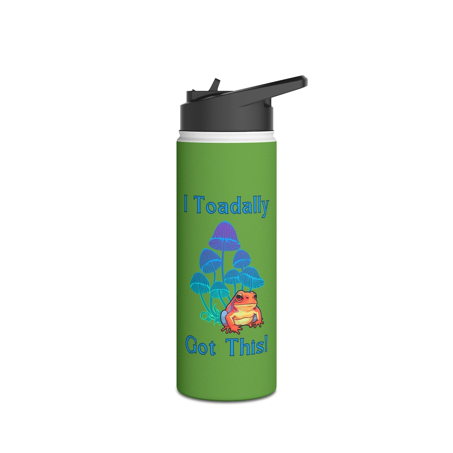 Toadally Got This - Green - Stainless Steel Water Bottle, Standard Lid