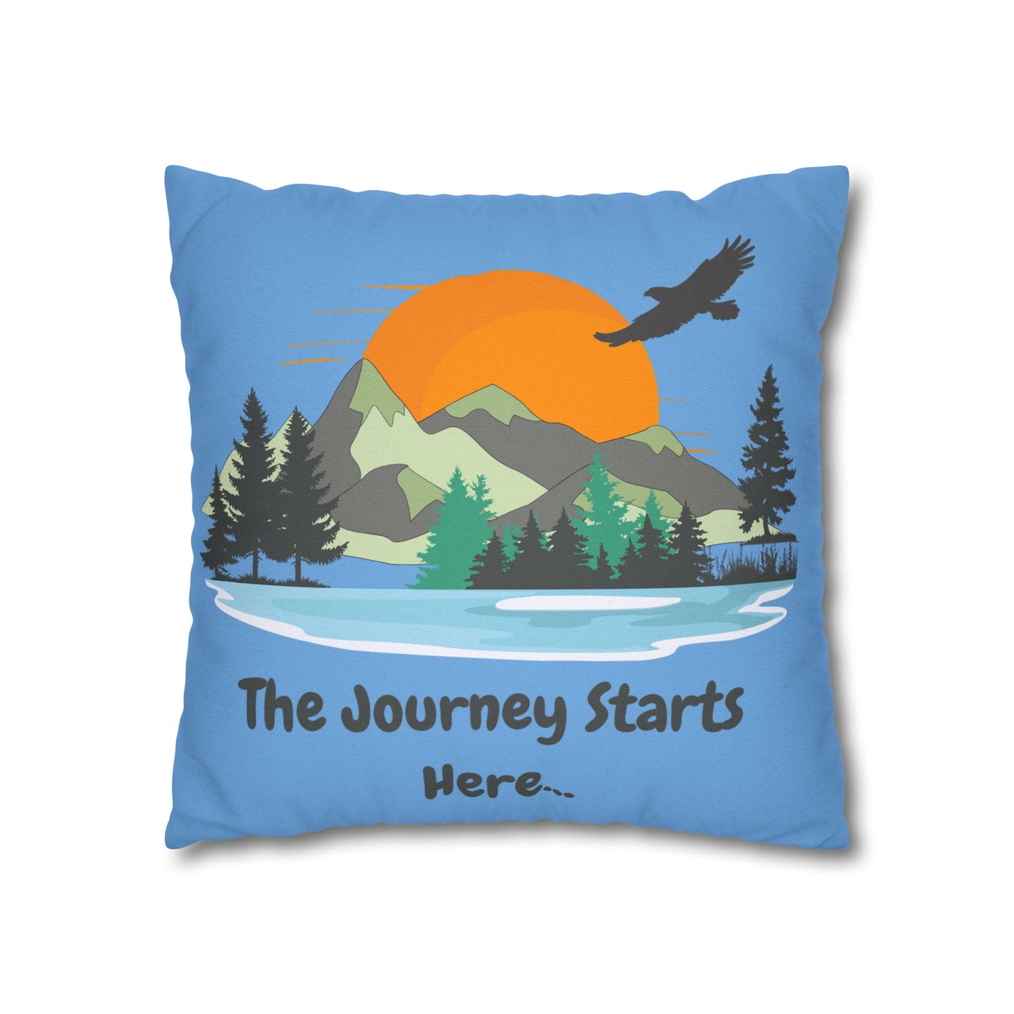 Journey Starts Here - Square Pillowcase - various sizes