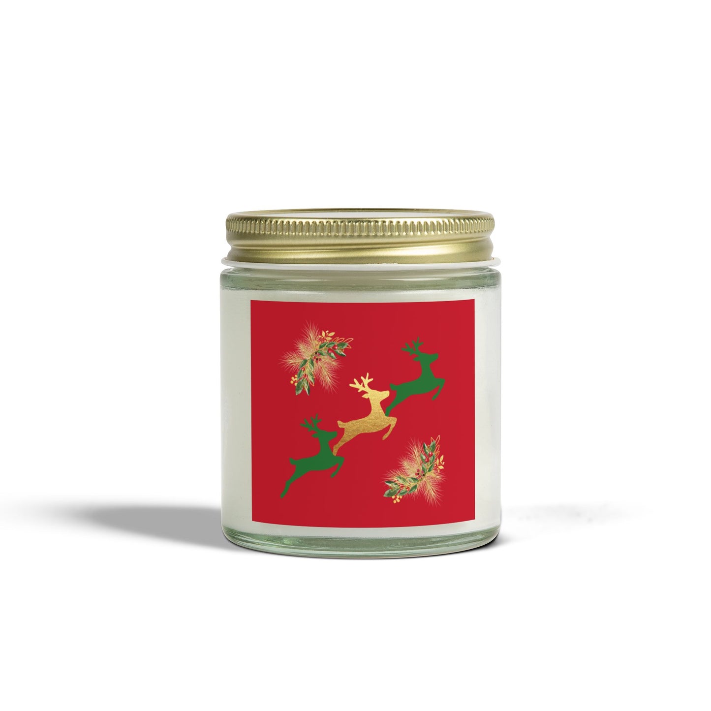 Reindeer Fun - Scented Candles, Coconut Apricot Wax (4oz, 9oz)