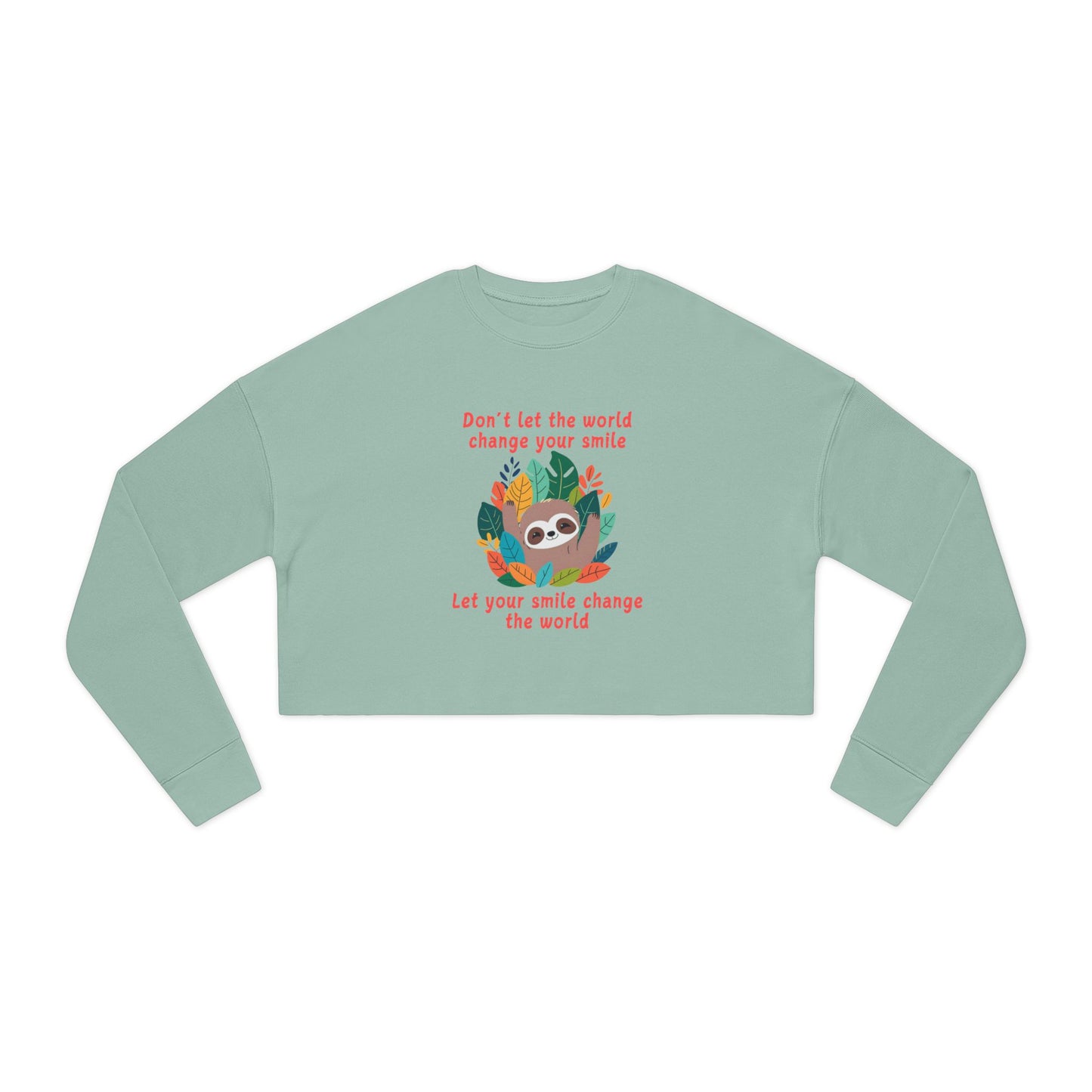 Sloth Smile - Women's Cropped Sweatshirt