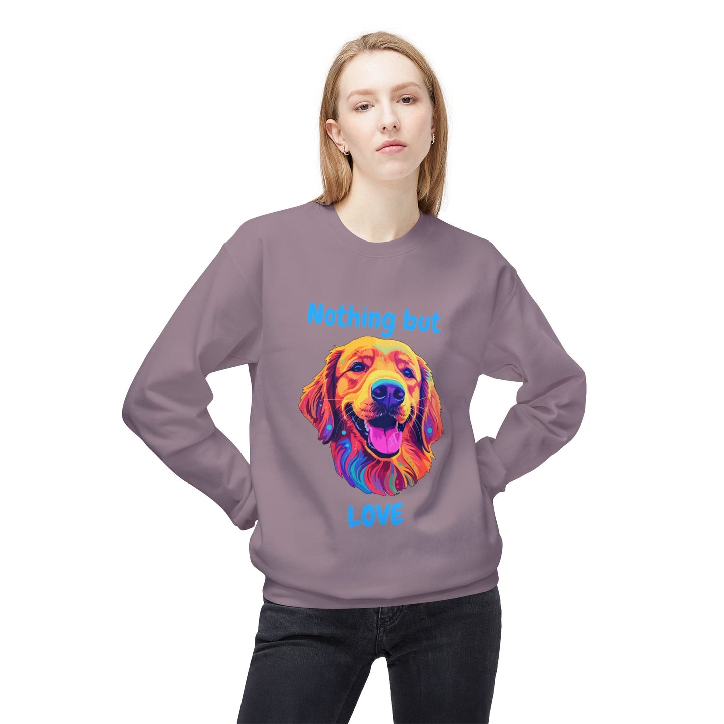 Nothing But Love - Adult Unisex Sweatshirt - Golden Retriever Design