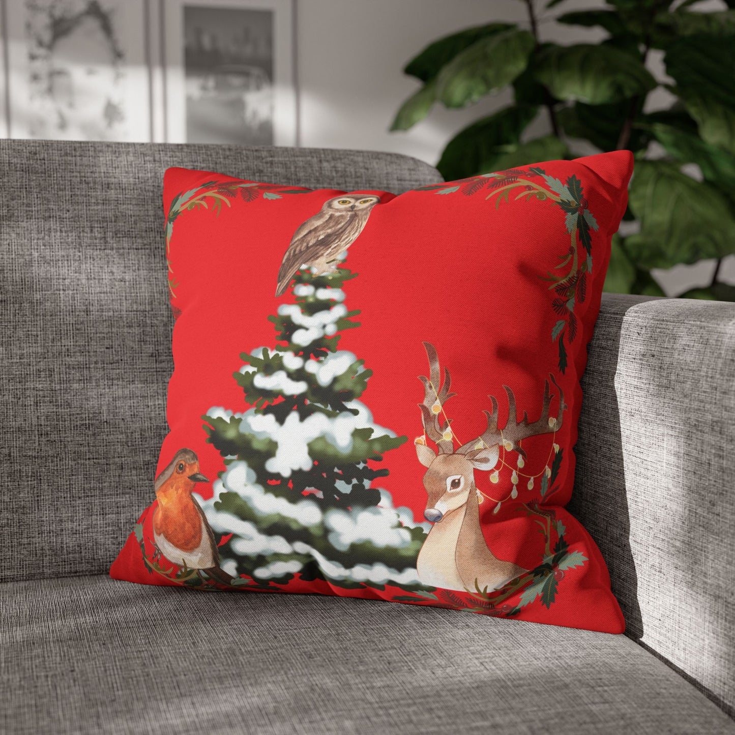 Winter Tree - Square Pillowcase - Various Sizes