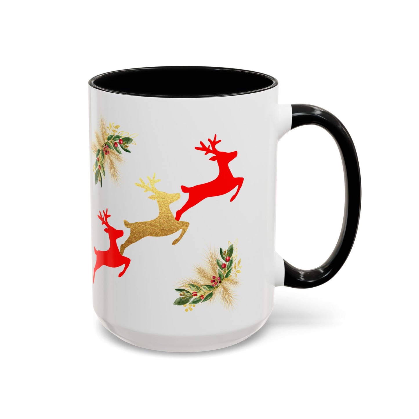 Reindeer Fun - Accent Coffee Mug (11, 15oz)