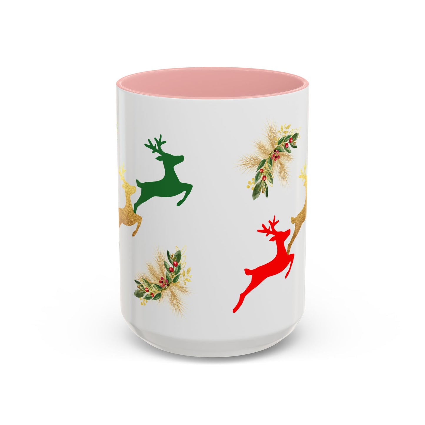 Reindeer Fun - Accent Coffee Mug (11, 15oz)