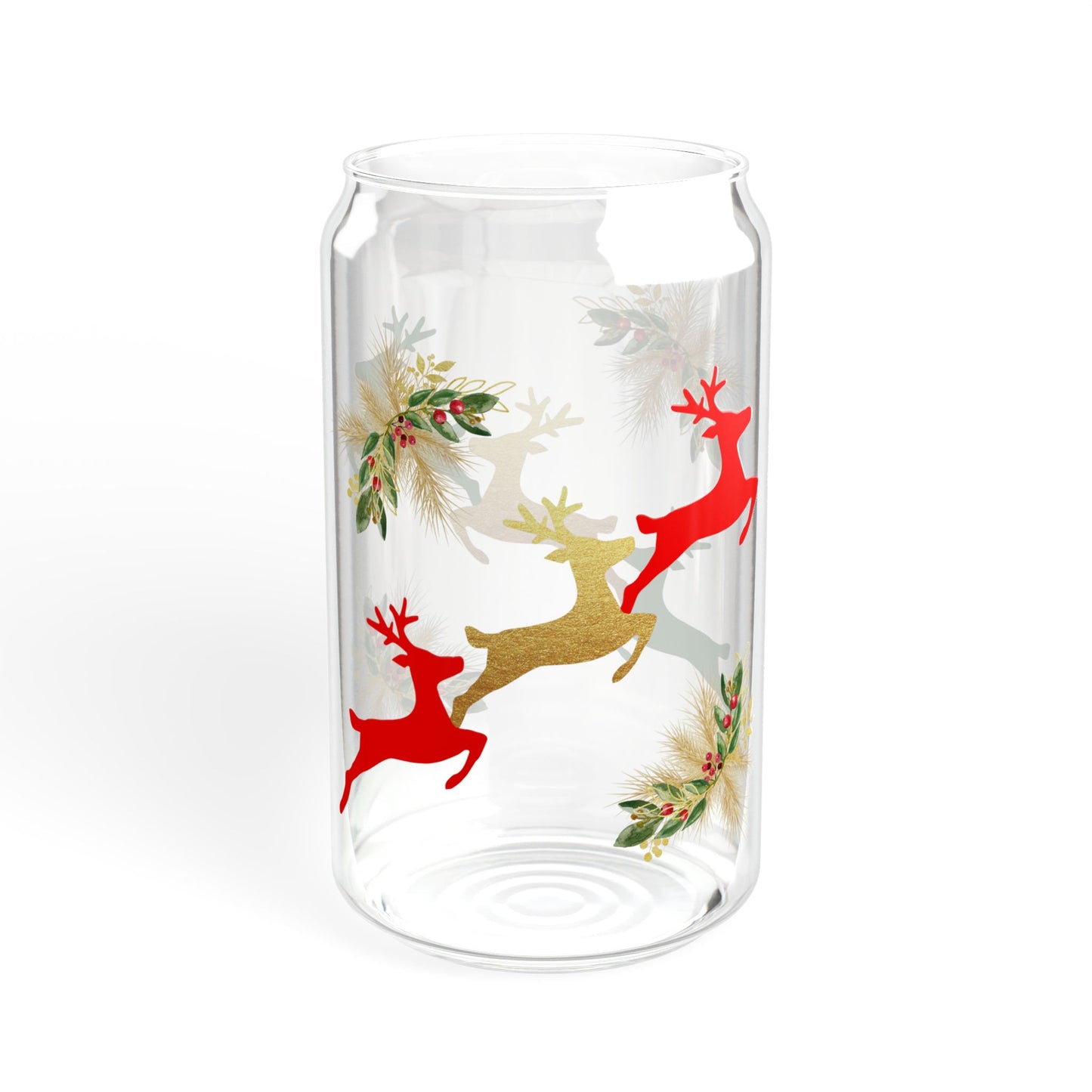 Reindeer Fun - Sipper Glass, 16oz