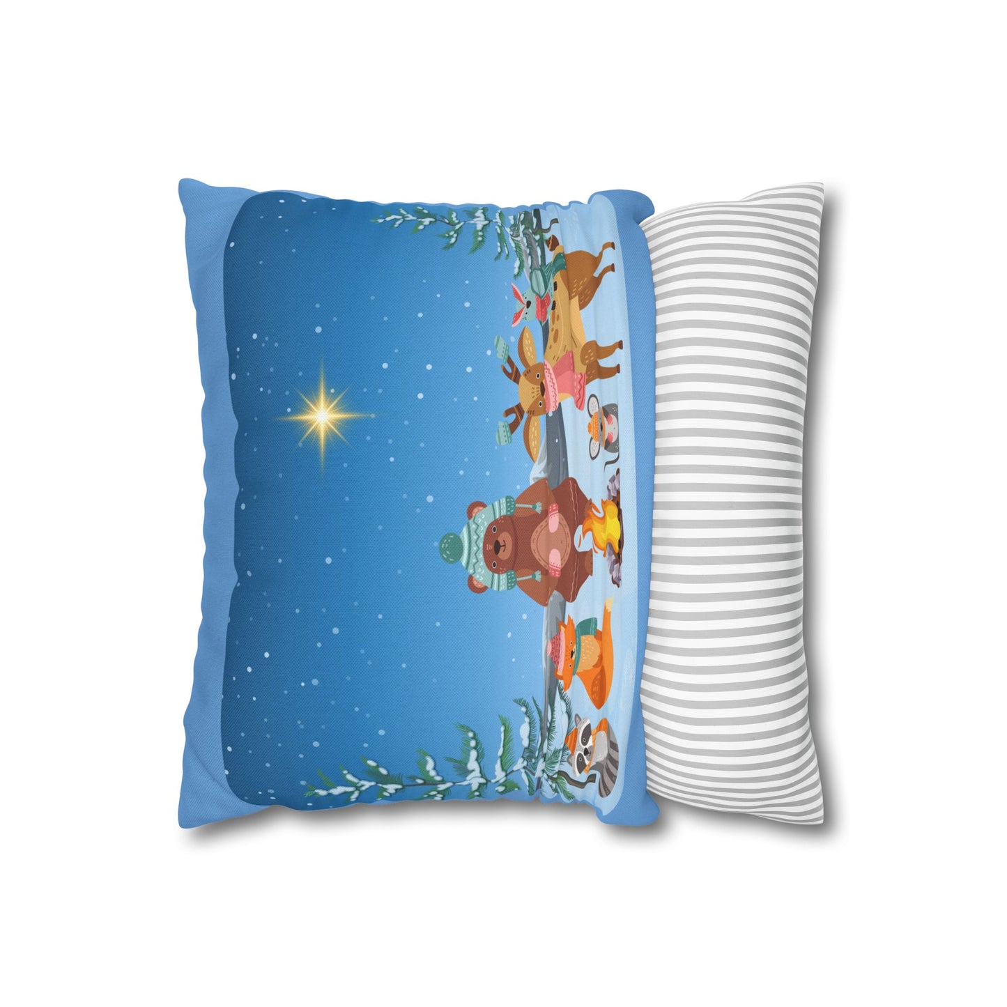 Winter Animal Party - Square Pillowcase - Various Sizes