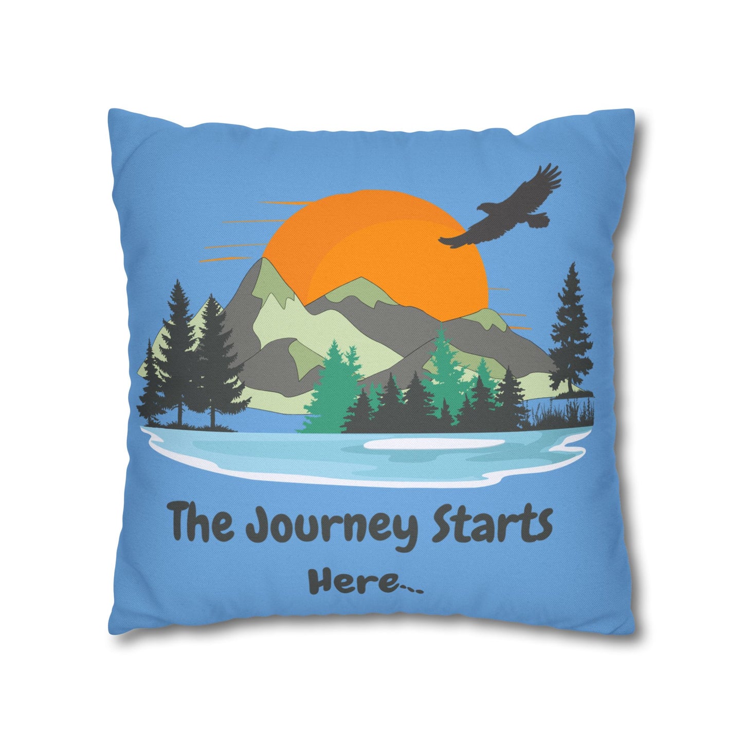 Journey Starts Here - Square Pillowcase - various sizes