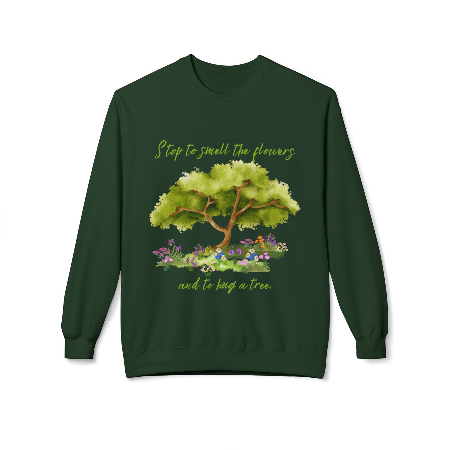 Hug A Tree - Adult Unisex Crewneck Sweatshirt