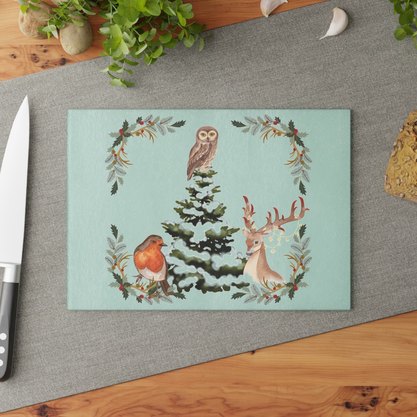 Winter Tree - Glass Cutting Board