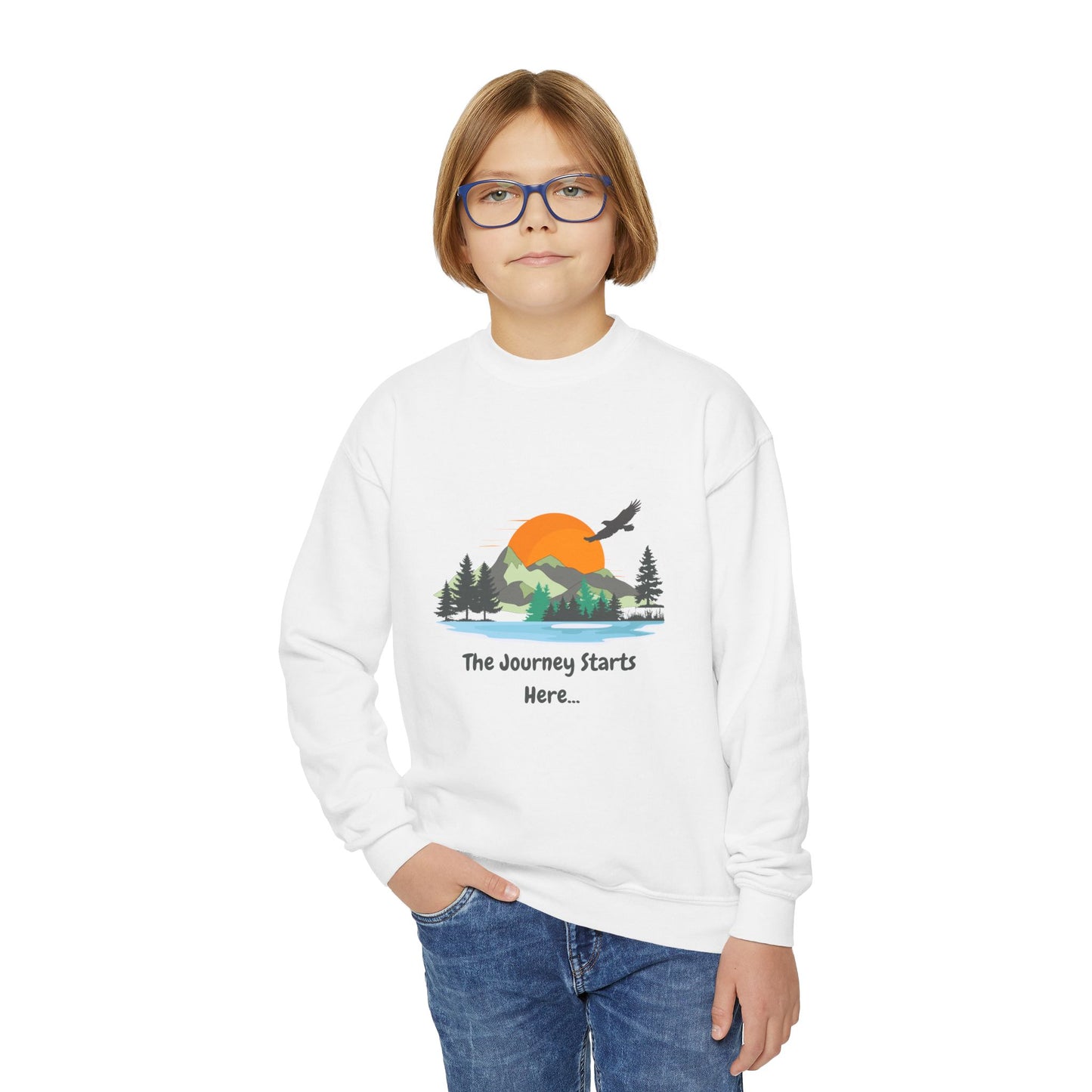 Journey Starts Here - Youth Crewneck Sweatshirt