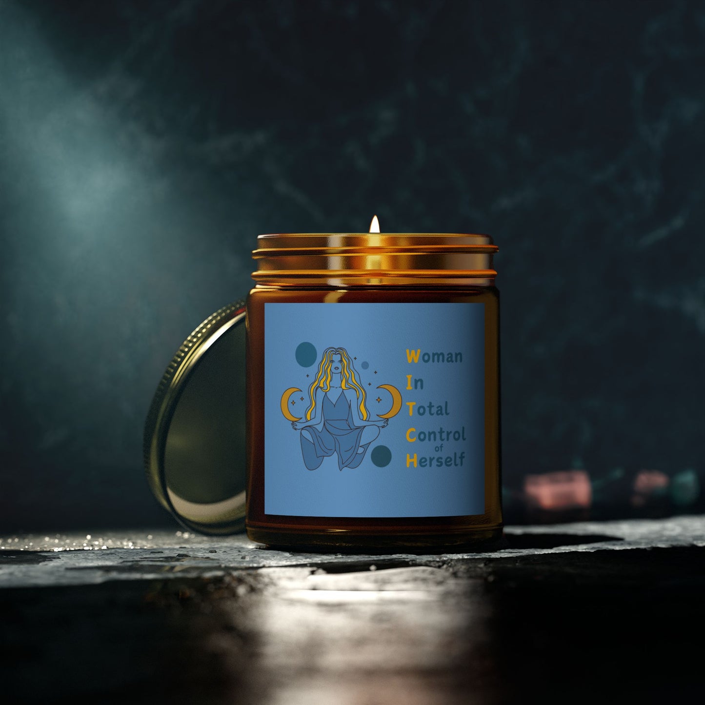 Empowering Witch - Scented Coconut Apricot Candles (4oz, 9oz)