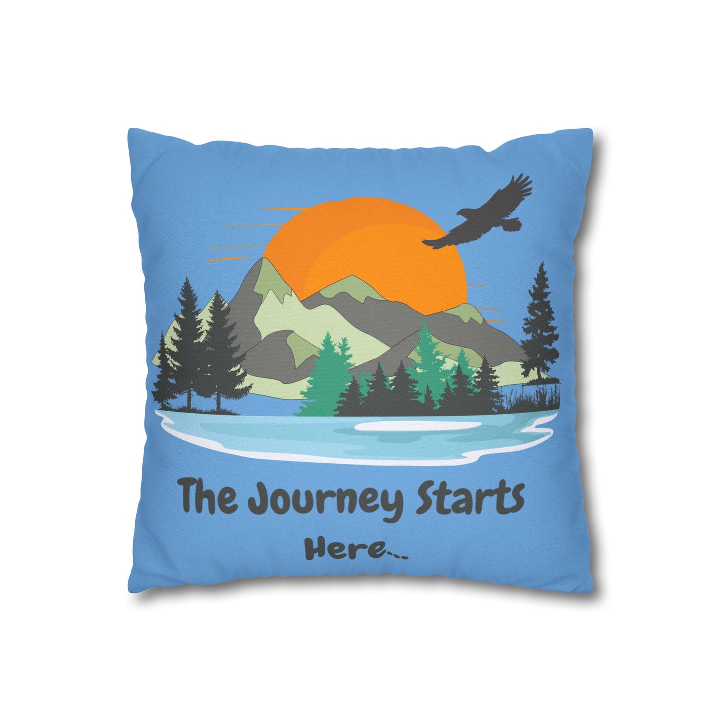 Journey Starts Here - Square Pillowcase - various sizes