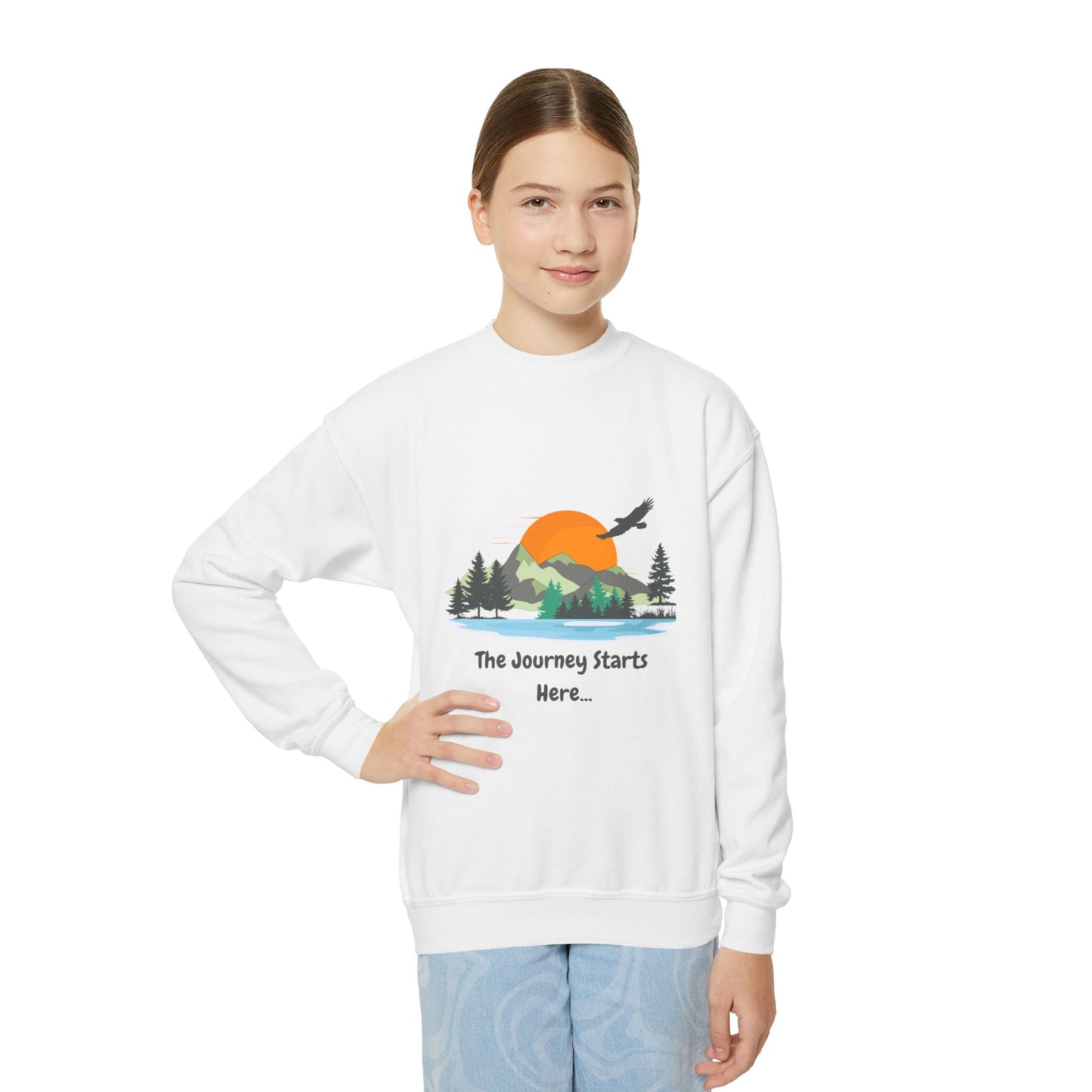 Journey Starts Here - Youth Crewneck Sweatshirt