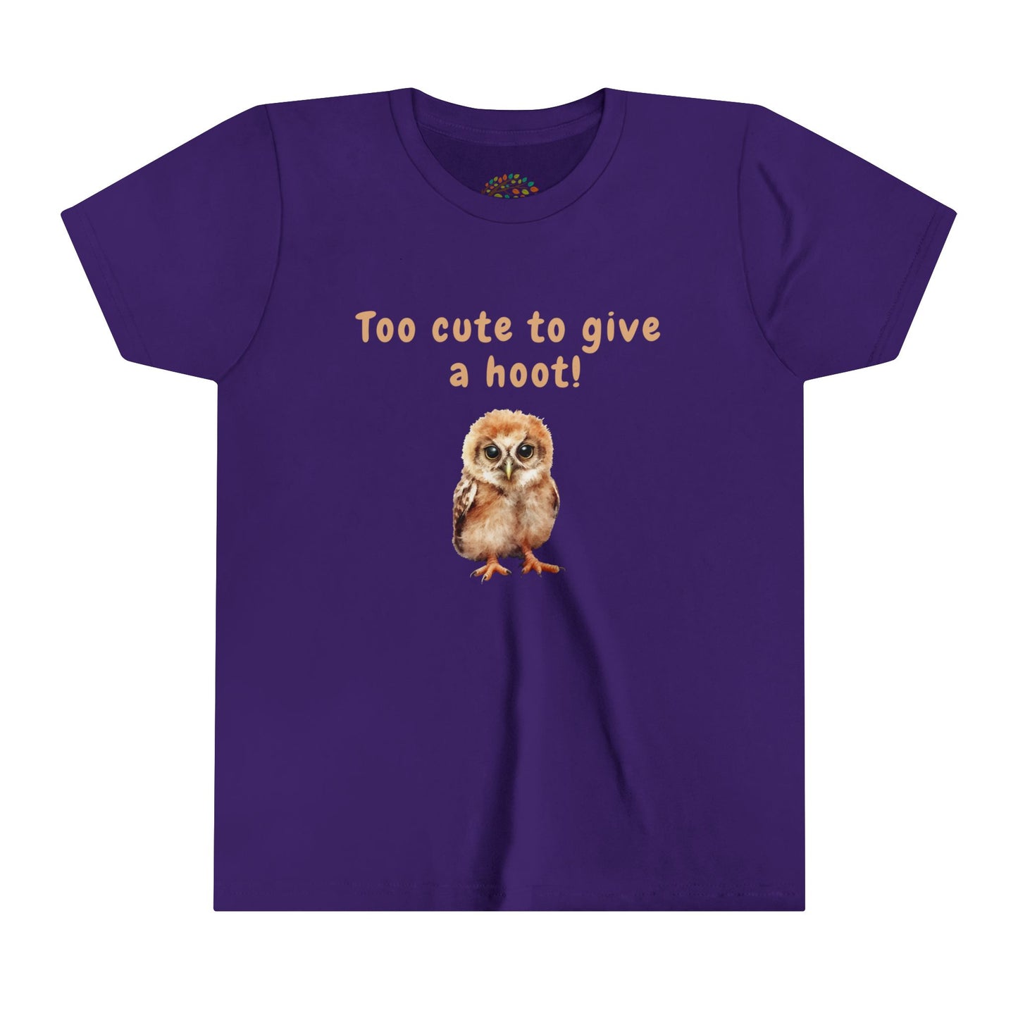 Too Cute to Give a Hoot - Youth Tee Adorable Owl Design