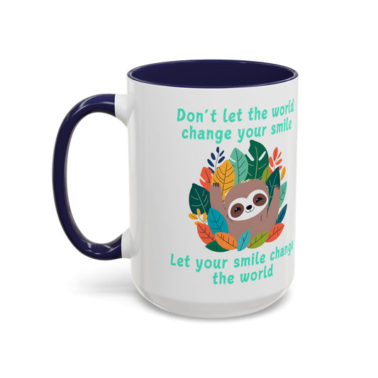 Sloth Smile - Accent Coffee Mug (11, 15oz)