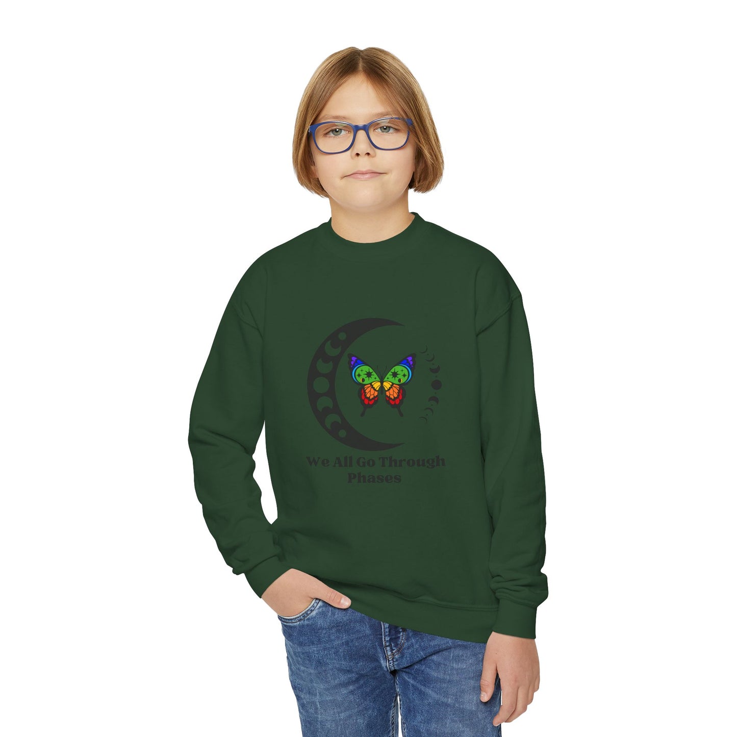 We All Go Through Phases - Youth Crewneck Sweatshirt