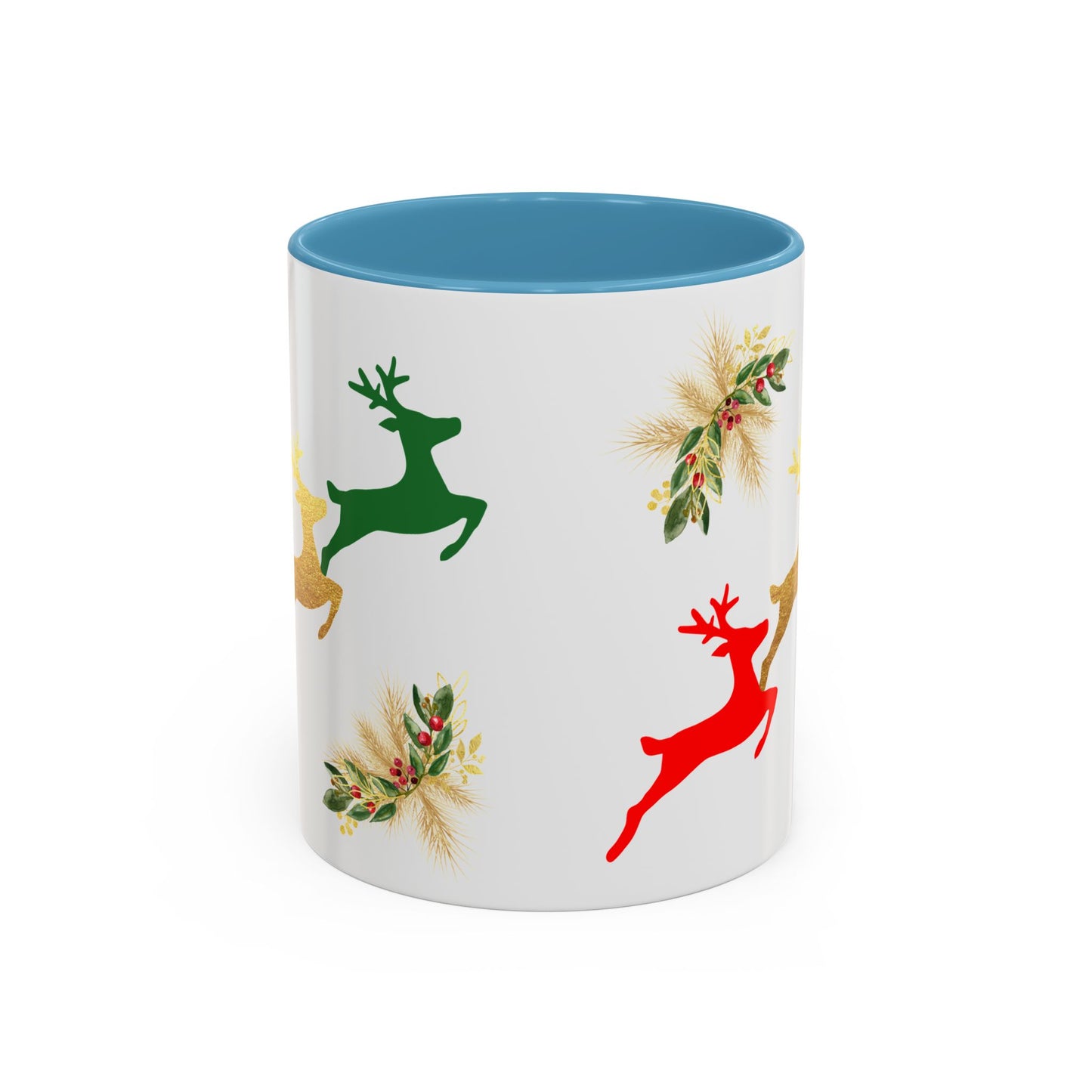 Reindeer Fun - Accent Coffee Mug (11, 15oz)