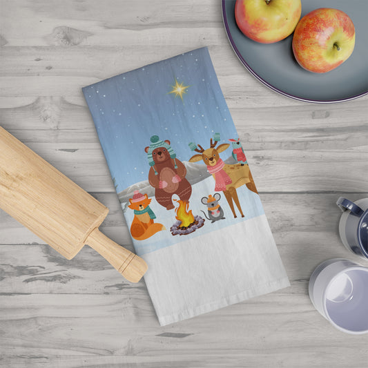 Winter Animal Party - Tea Towel