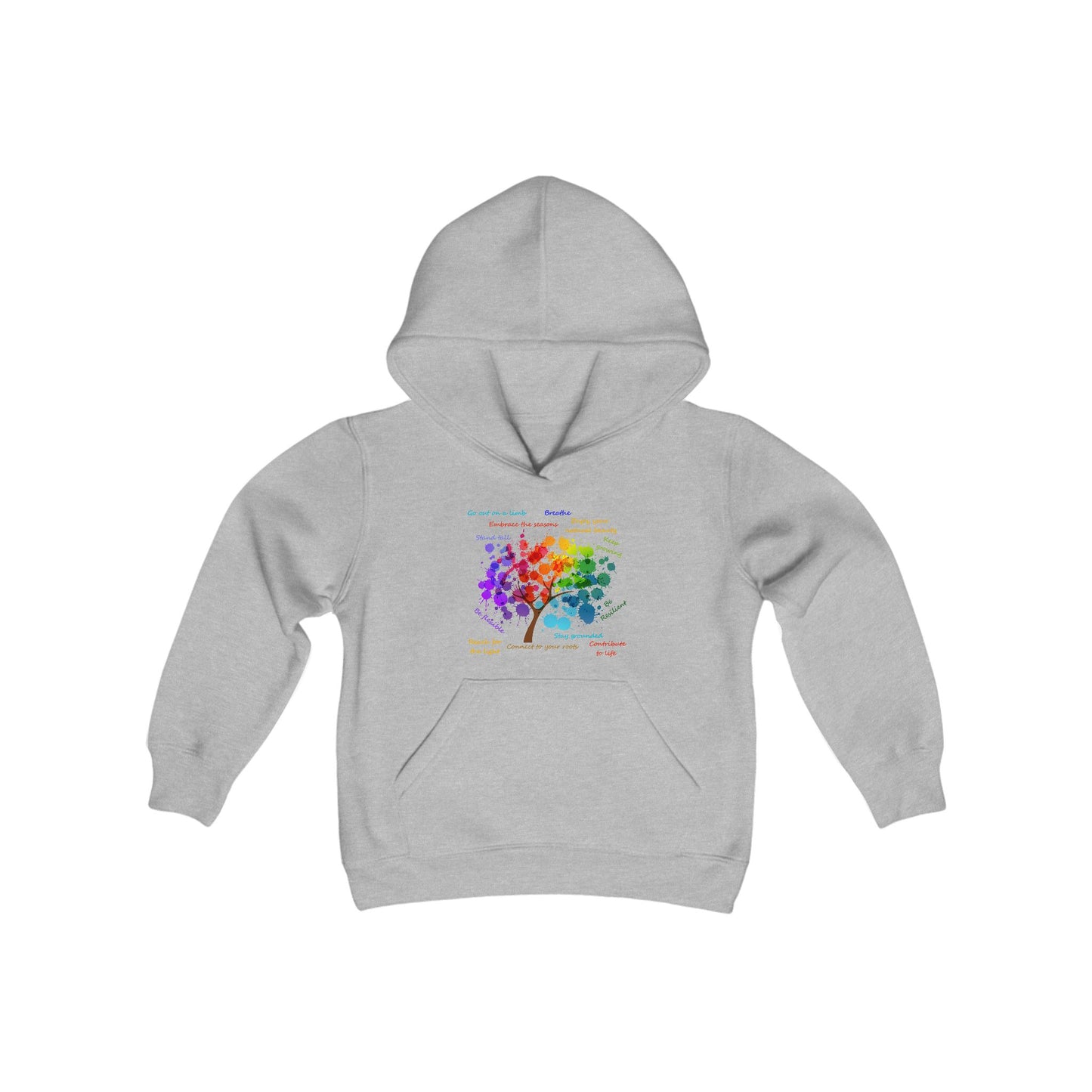 Tree of Life - Youth Hooded Sweatshirt - Bright Uplifting Print