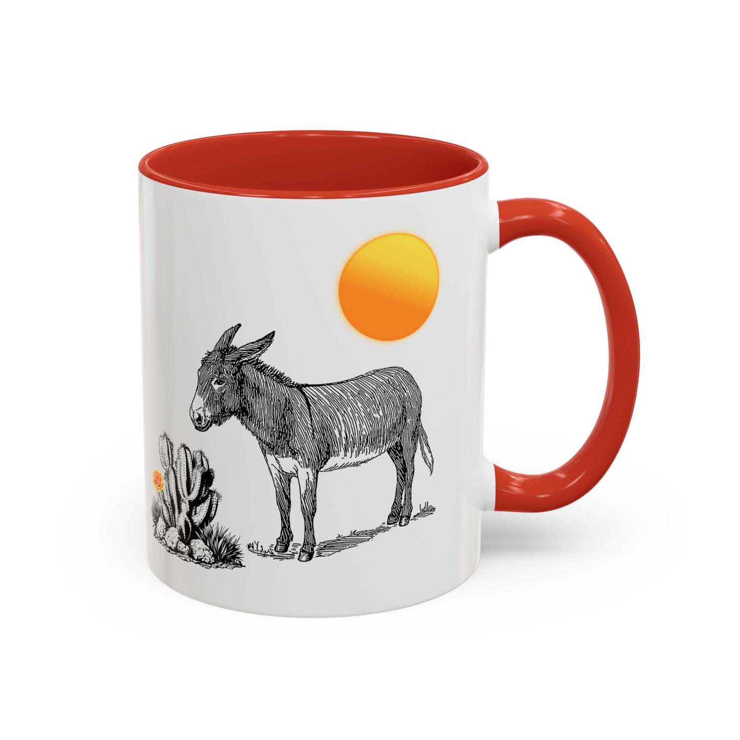 Donkey Desert - Accent Coffee Mug (11, 15oz)