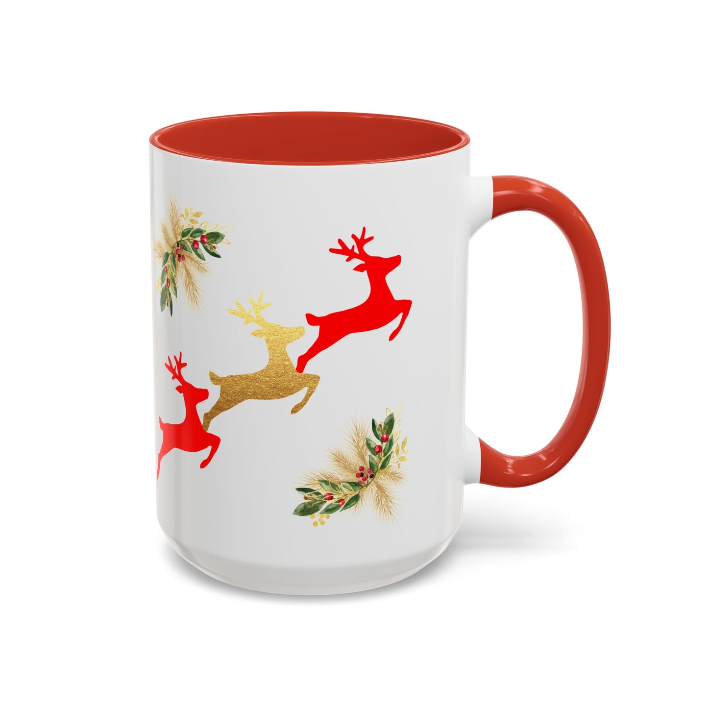 Reindeer Fun - Accent Coffee Mug (11, 15oz)