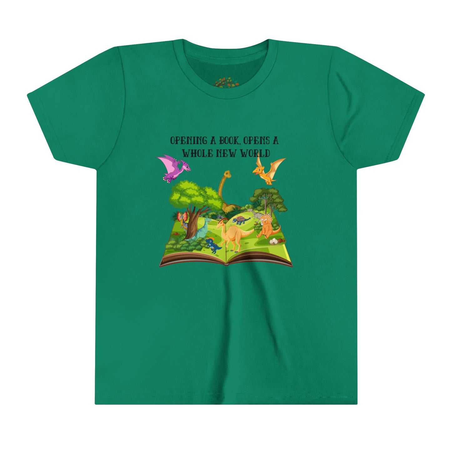 Dinosaur Book Adventure Youth Tee - Discovery Awaits